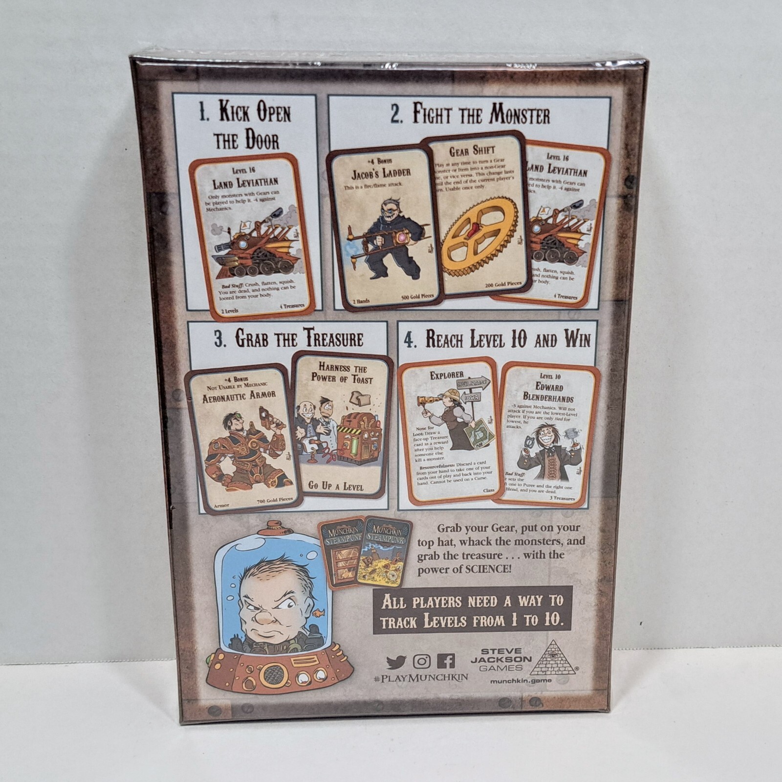 Card Game Munchkin Steampunk New Sealed Board Box 3-6 Player 1st Ed 2nd Printing