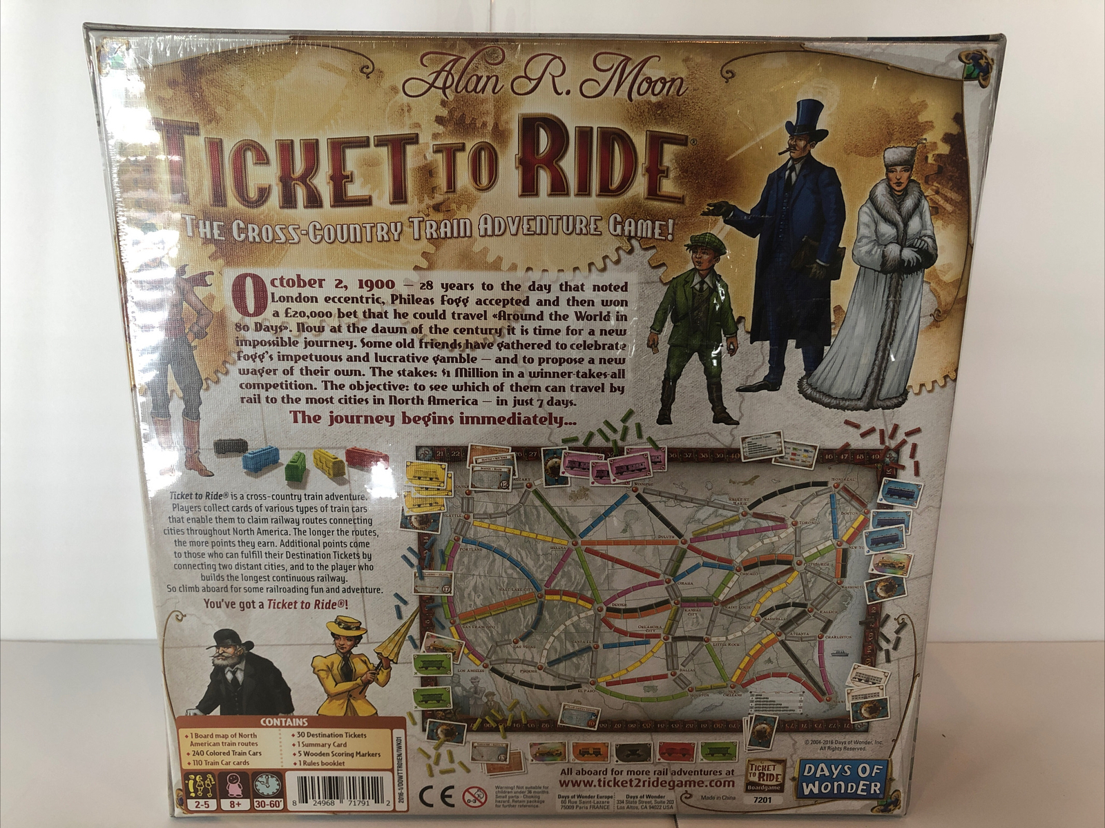 Days of Wonder Ticket To Ride by Alan R. Moon Train Adventure Board Game USA