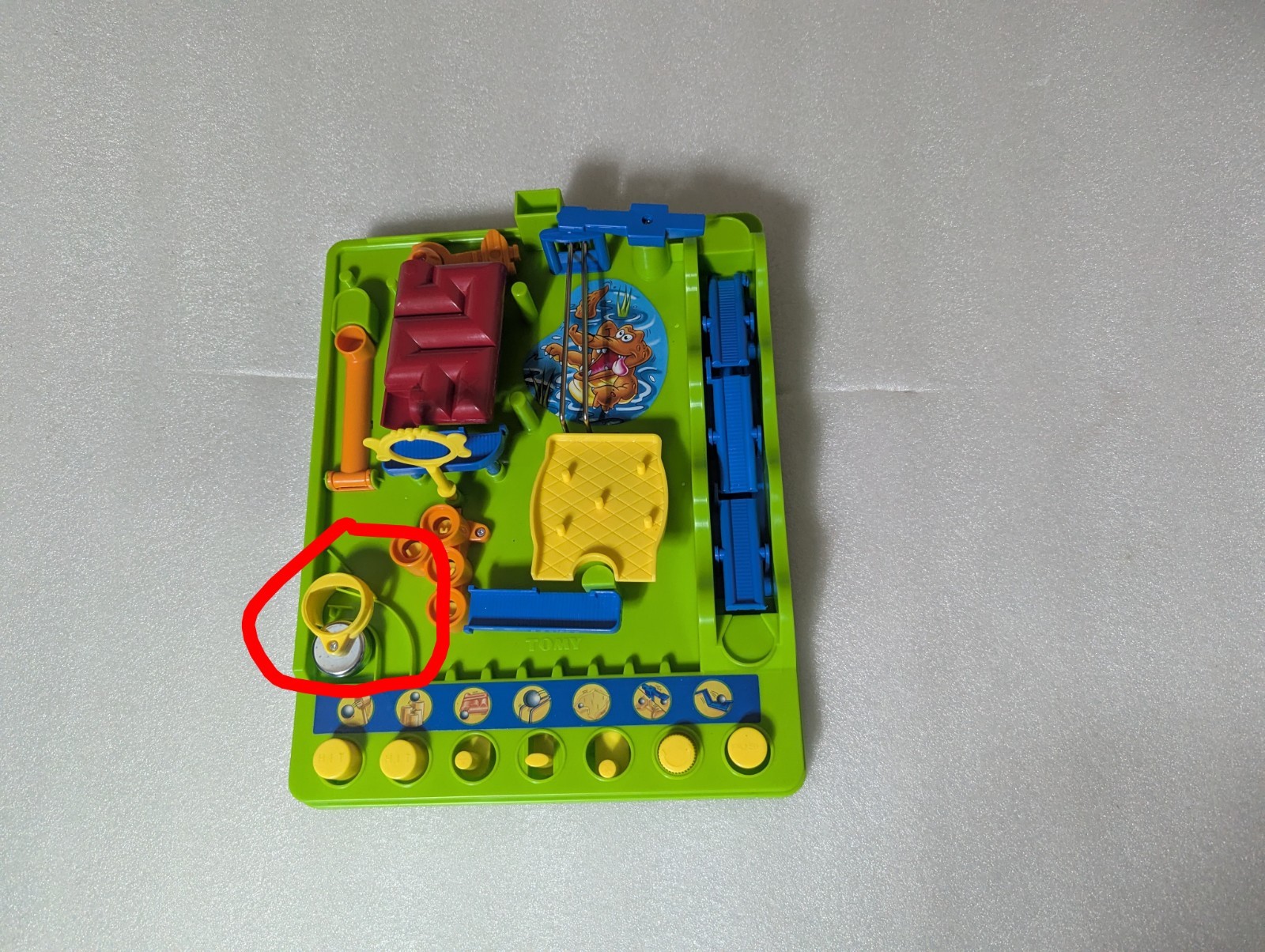 REPLACE PART: Yellow Bell Chime TOMY Screwball Scramble Marble Run 2022 Game