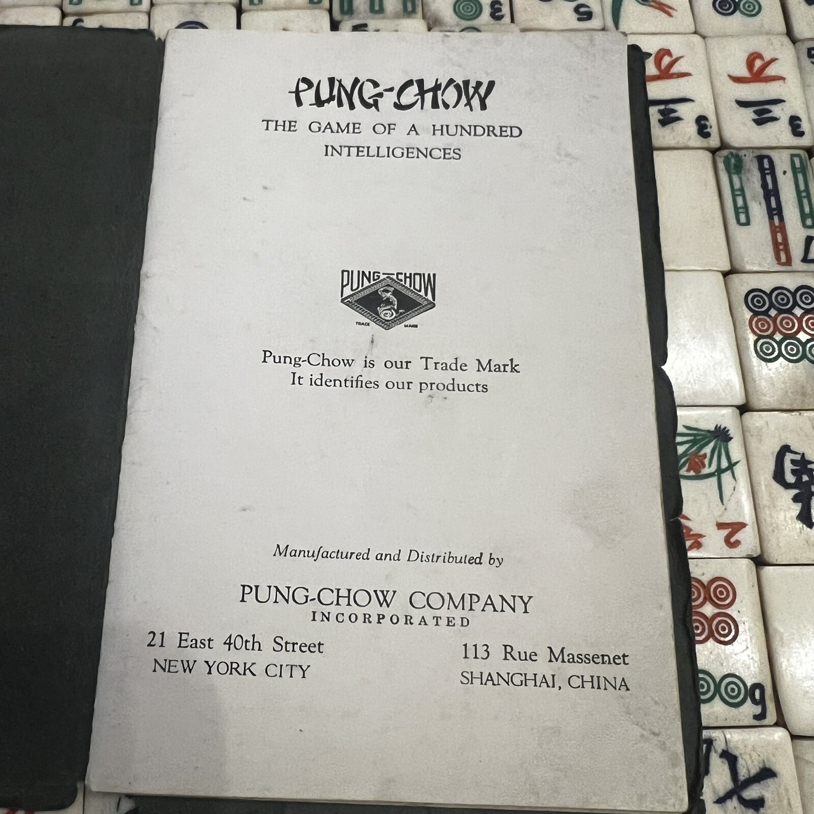 Antique Mahjong Set 1923 Yamanaka Co New York