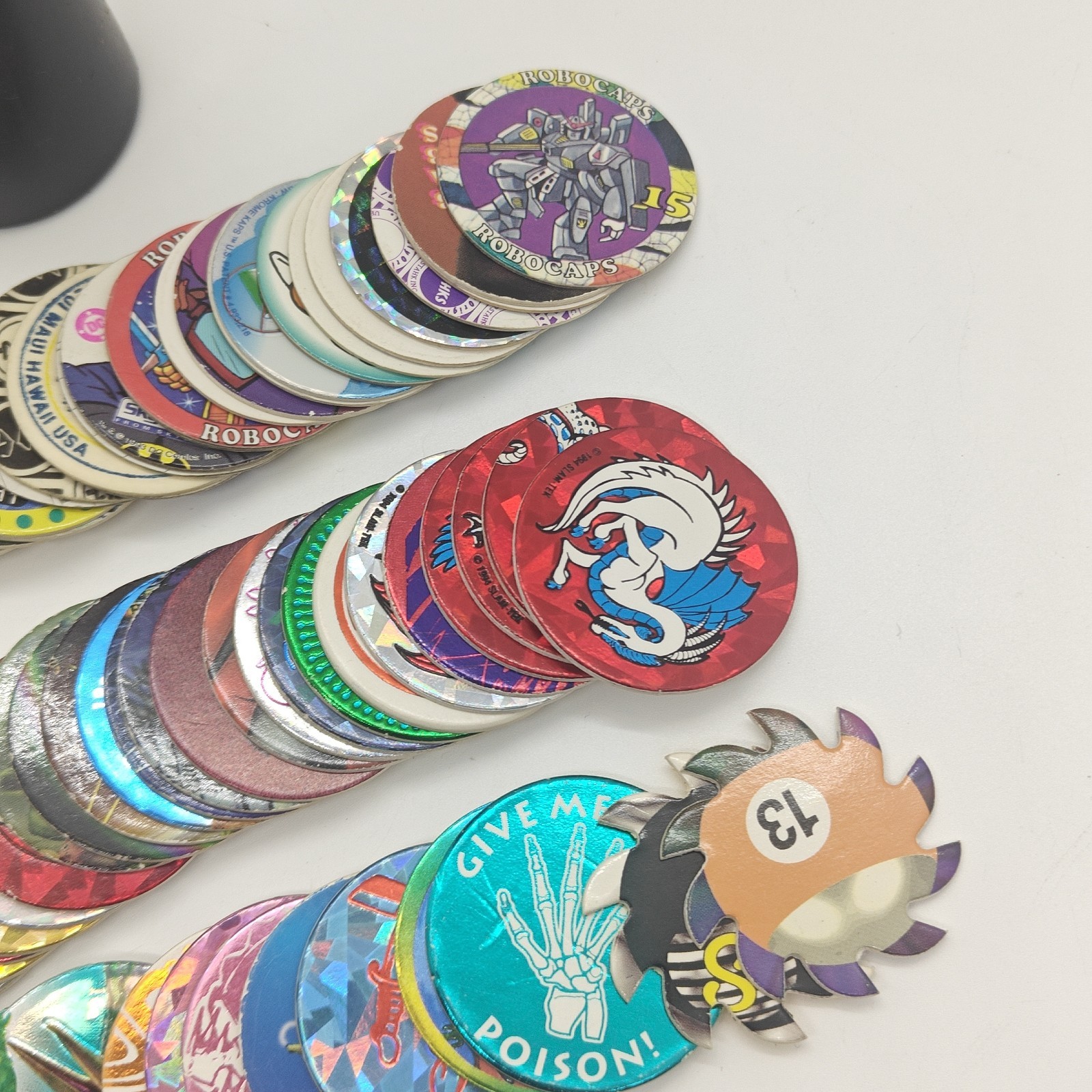 Vintage Official Pog Tube 1990s Retro Pog Game w/ 80+ POG Discs