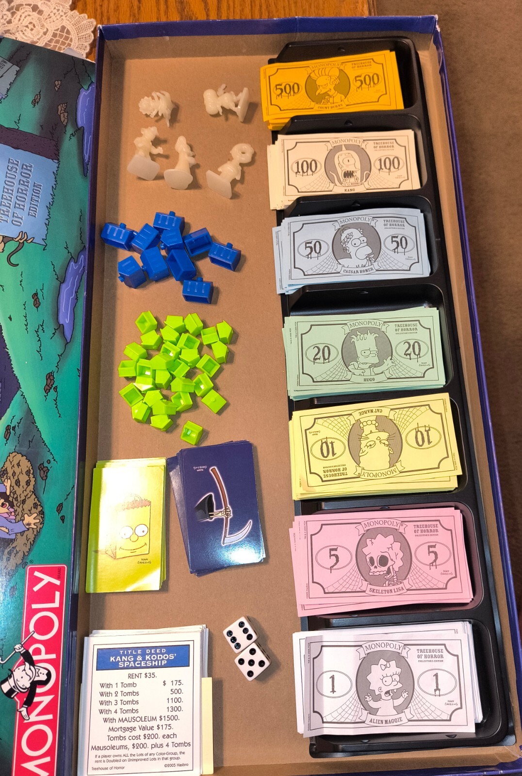 Hasbro Monopoly Simpsons Tree House of Horrors Collectors Edition – Incomplete