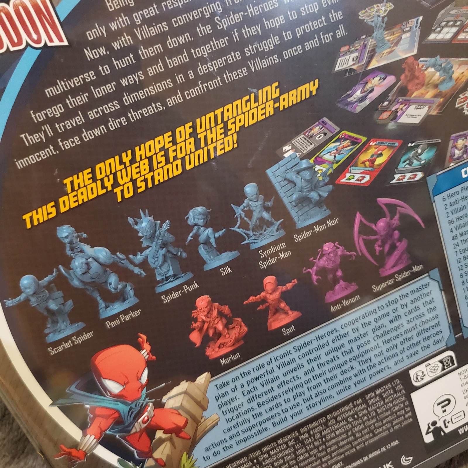 Marvel United Spider Geddon Board Game 1 To 4 Players Ages 14+ Spinmaster