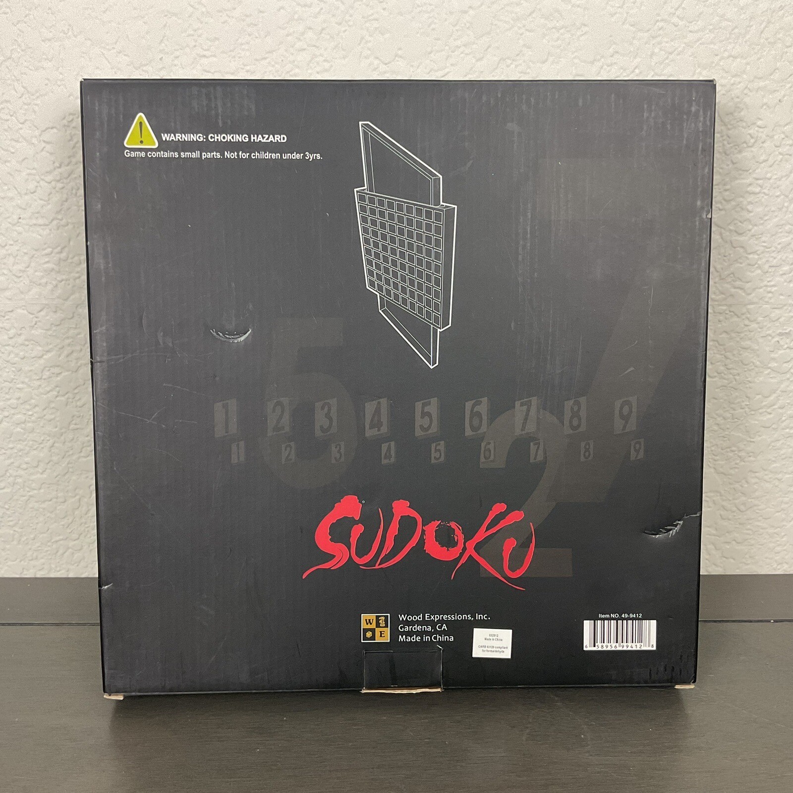SUDOKU WOODEN BOARD GAME #49-9412 by Wood Expressions,Inc (Pre-Owned)