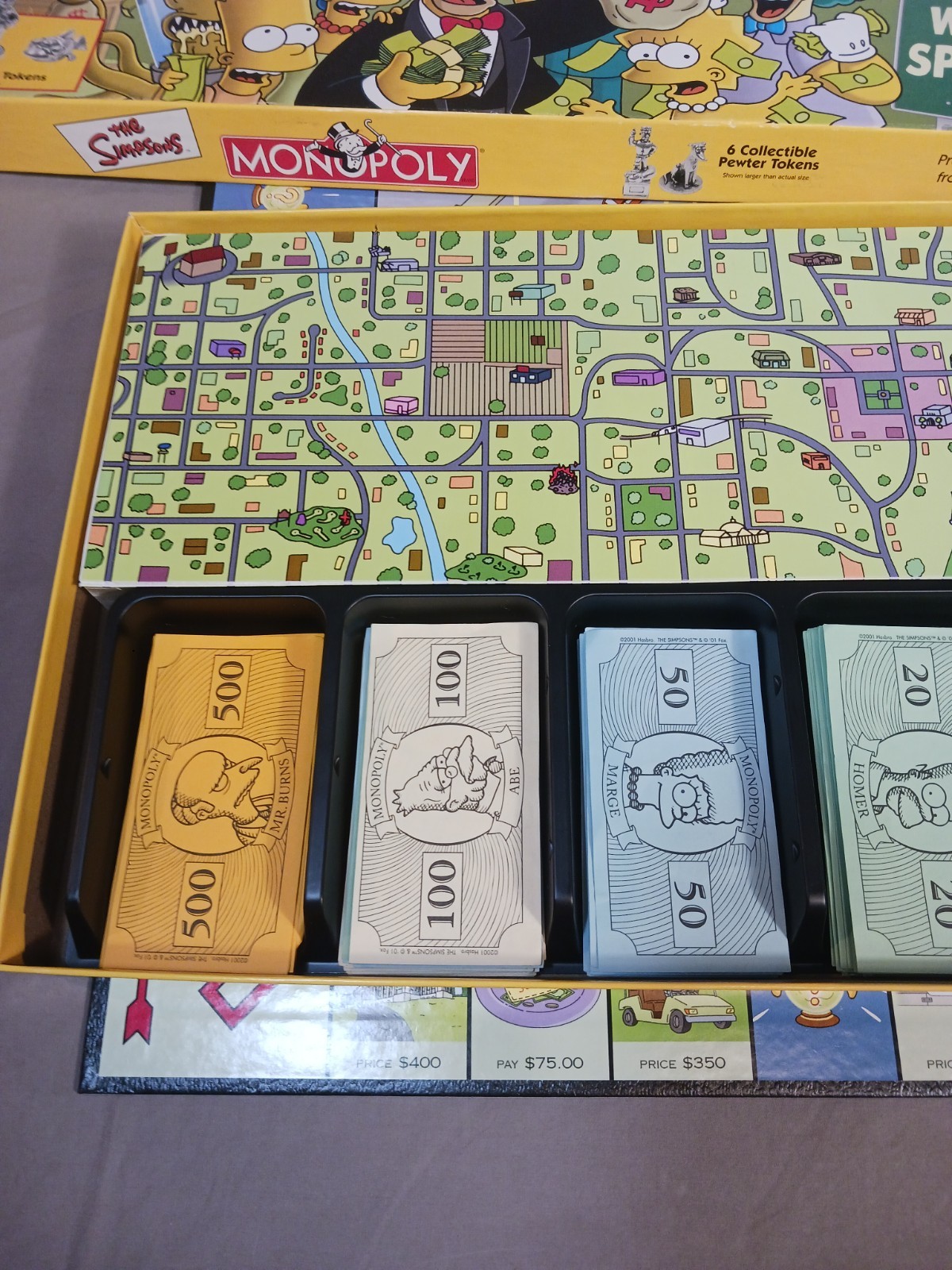 Monopoly The Simpsons Board Game 2001 Preowned Complete