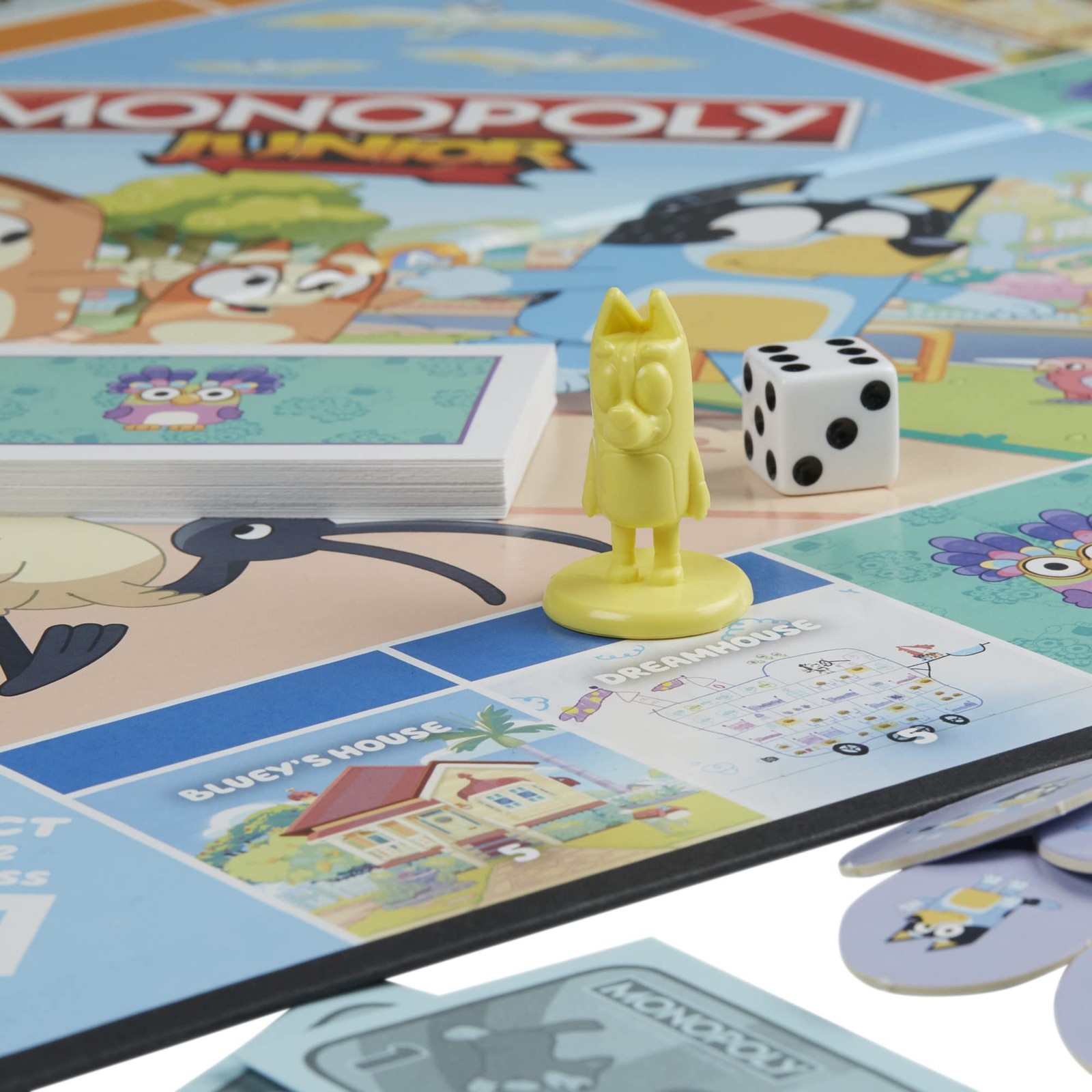 Hasbro Gaming Monopoly Junior Bluey Edition 10.51 x 13.11 x 0.1 inches, Blue