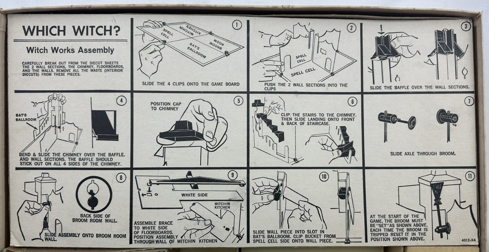 1970 Which Witch? Game by Milton Bradley Complete in Good Condition FREE SHIP