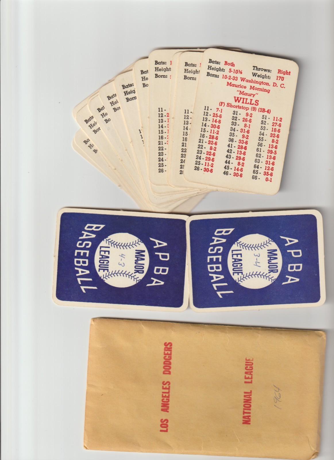 Original? APBA MLB Baseball 1964 Season Complete Set 20 Teams 400 Cards
