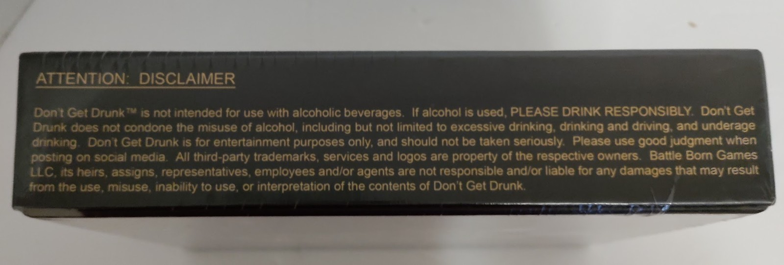 Don’t Get Drunk – The Ultimate Party Game – Envy Born Games 21 + (New / Sealed)