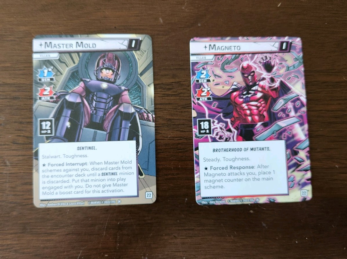 Marvel Champions Mutant Genesis X-Men Villain Promo Cards