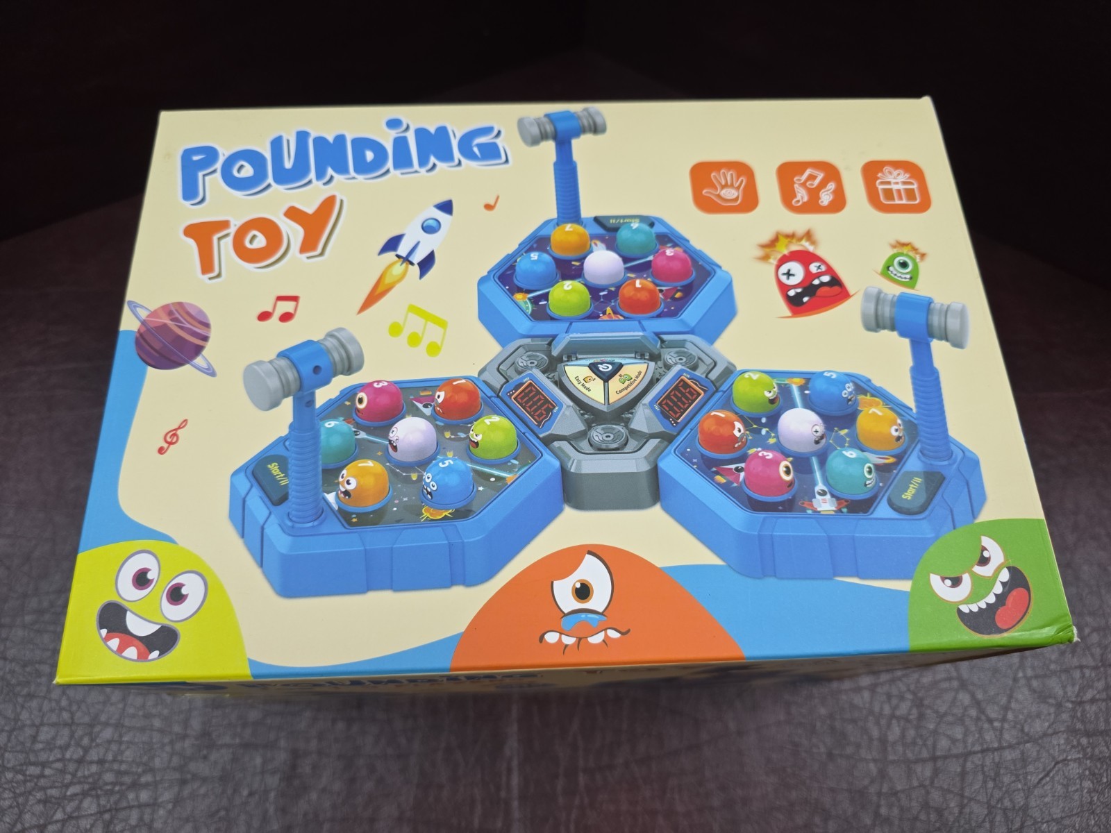 Pounding Toy 3+ 1-3 Players 3 Game Modes, 3 trays