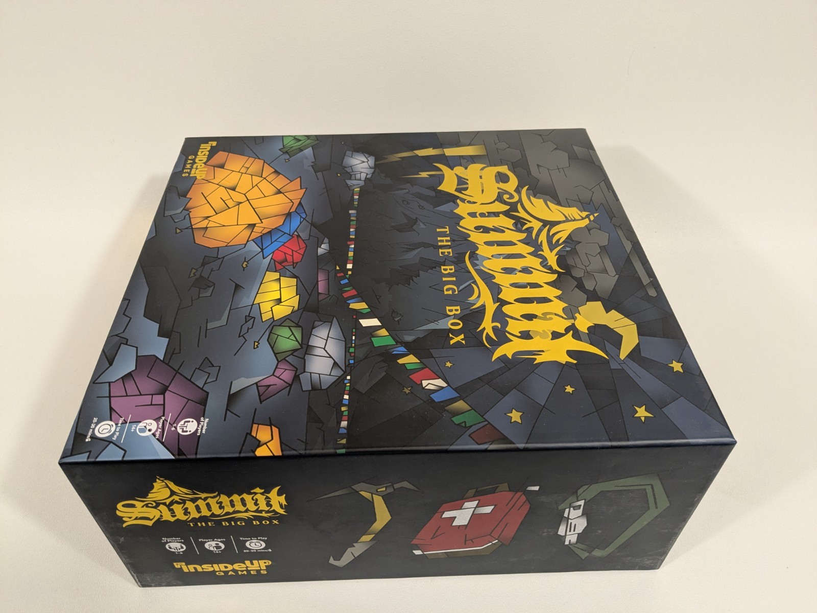 Summit Big Box Inside Up Board Game Includes All Expansions + Metal Dice Fun!