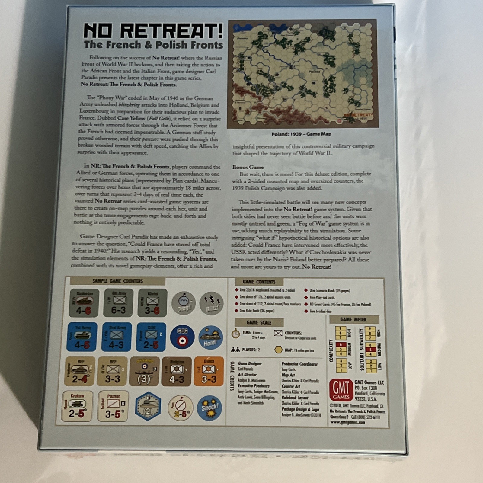 No Retreat the French & Polish Front, GMT Games, 2018. New in Shrink.