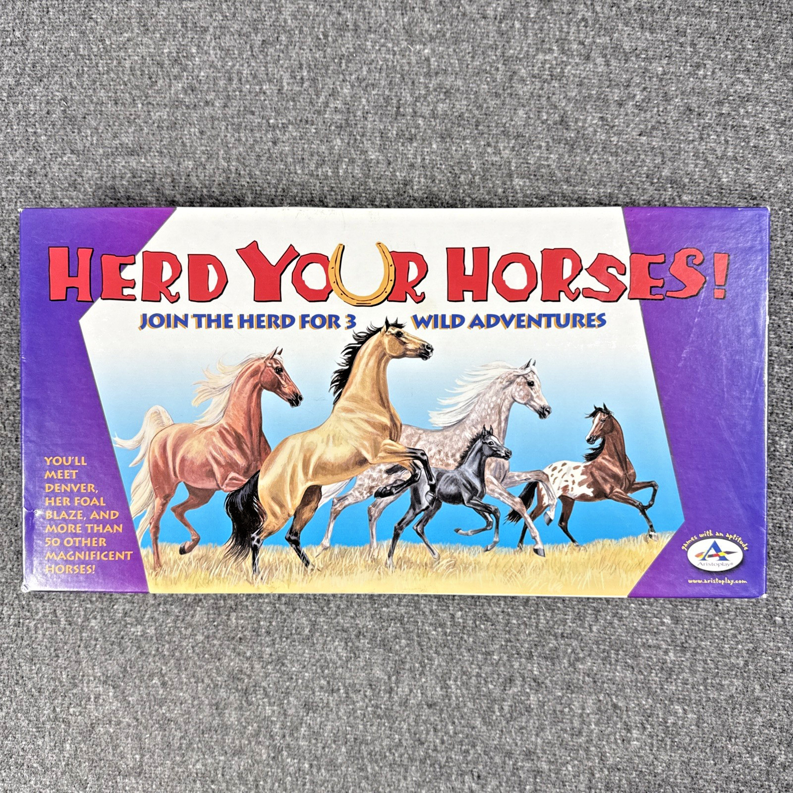 Herd Your Horses! Horse Themed Board Game Complete 2002 Aristoplay 1 Day Ship!👍