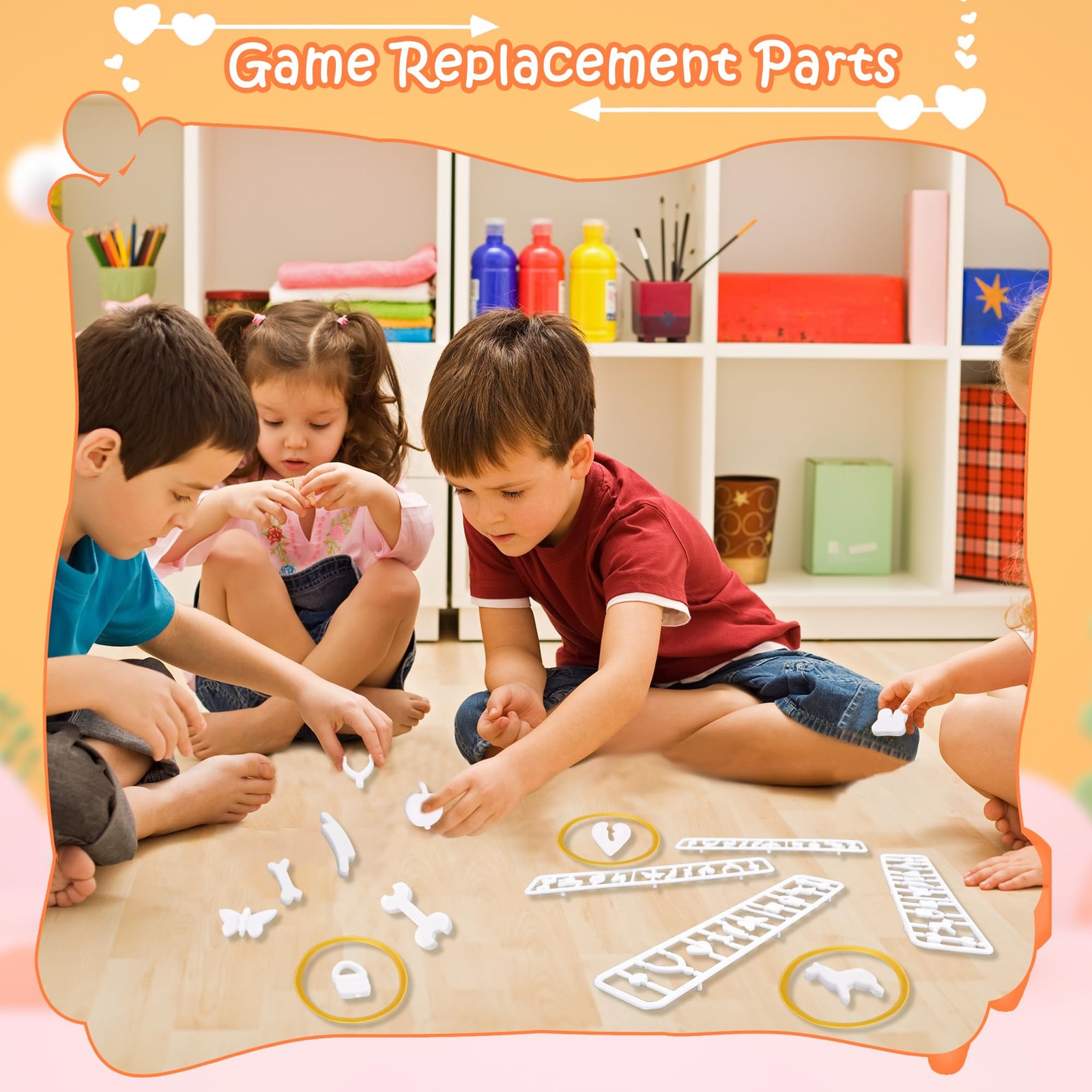 4 Sets Operation Game Replacement 1 inches x 1 x 0.1 inches, Yellow