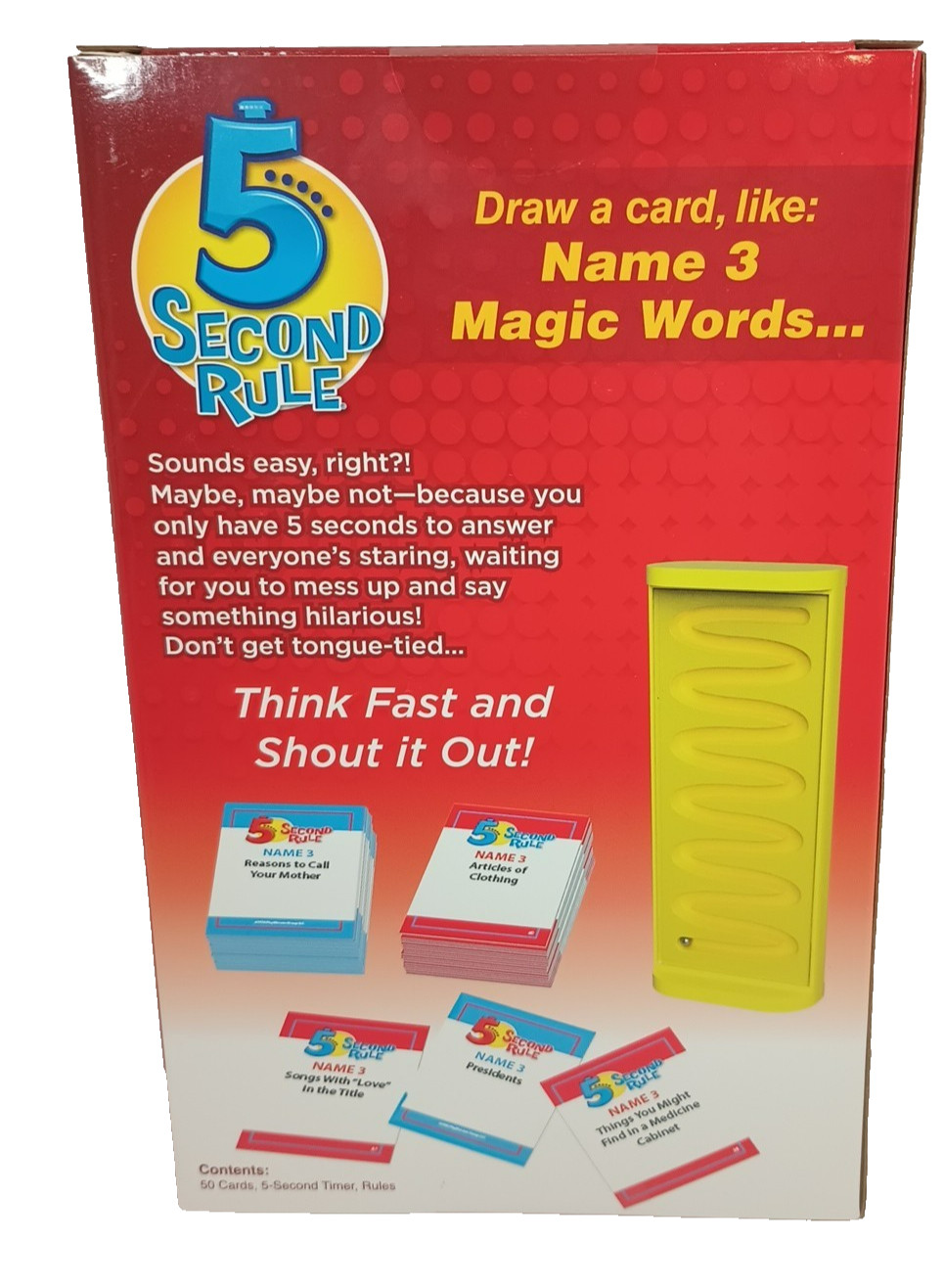 5 Second Rule – Fun Family Games for Kids and Adults Party Kids Travel Game NEW