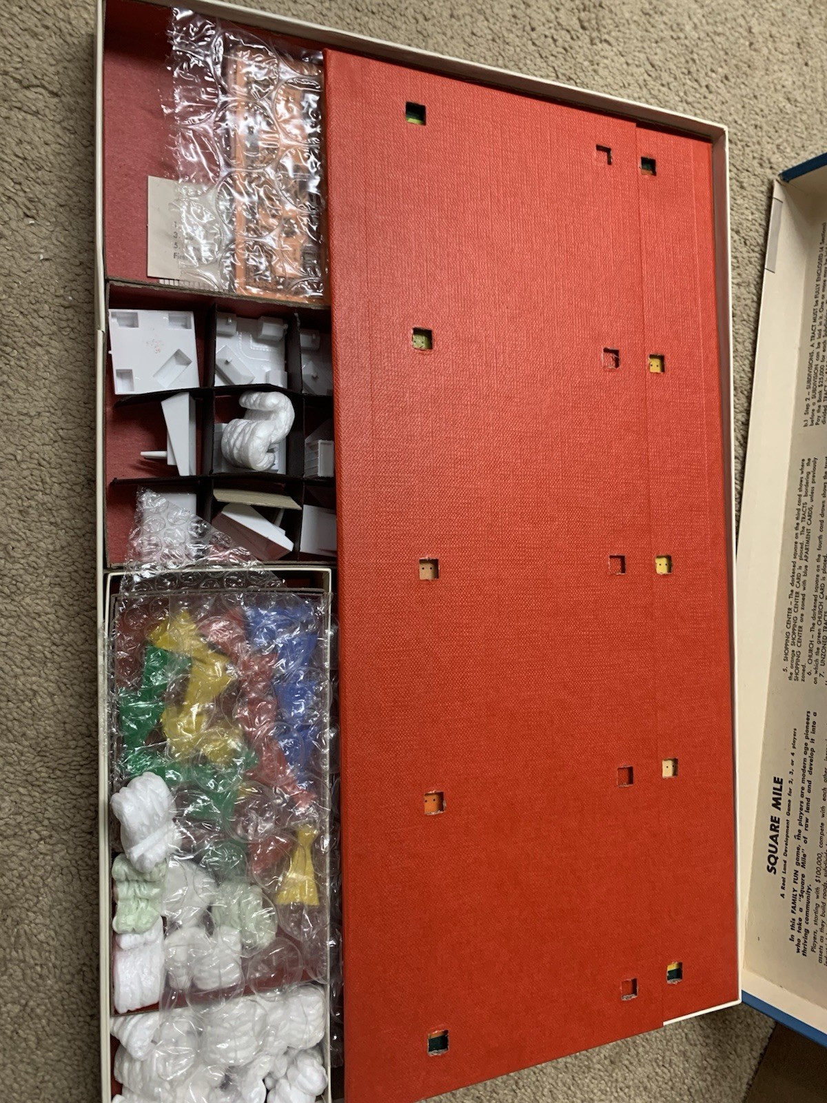 NEW Milton Bradley Square Mile – 1962 Land Develop Game – Vintage, Complete