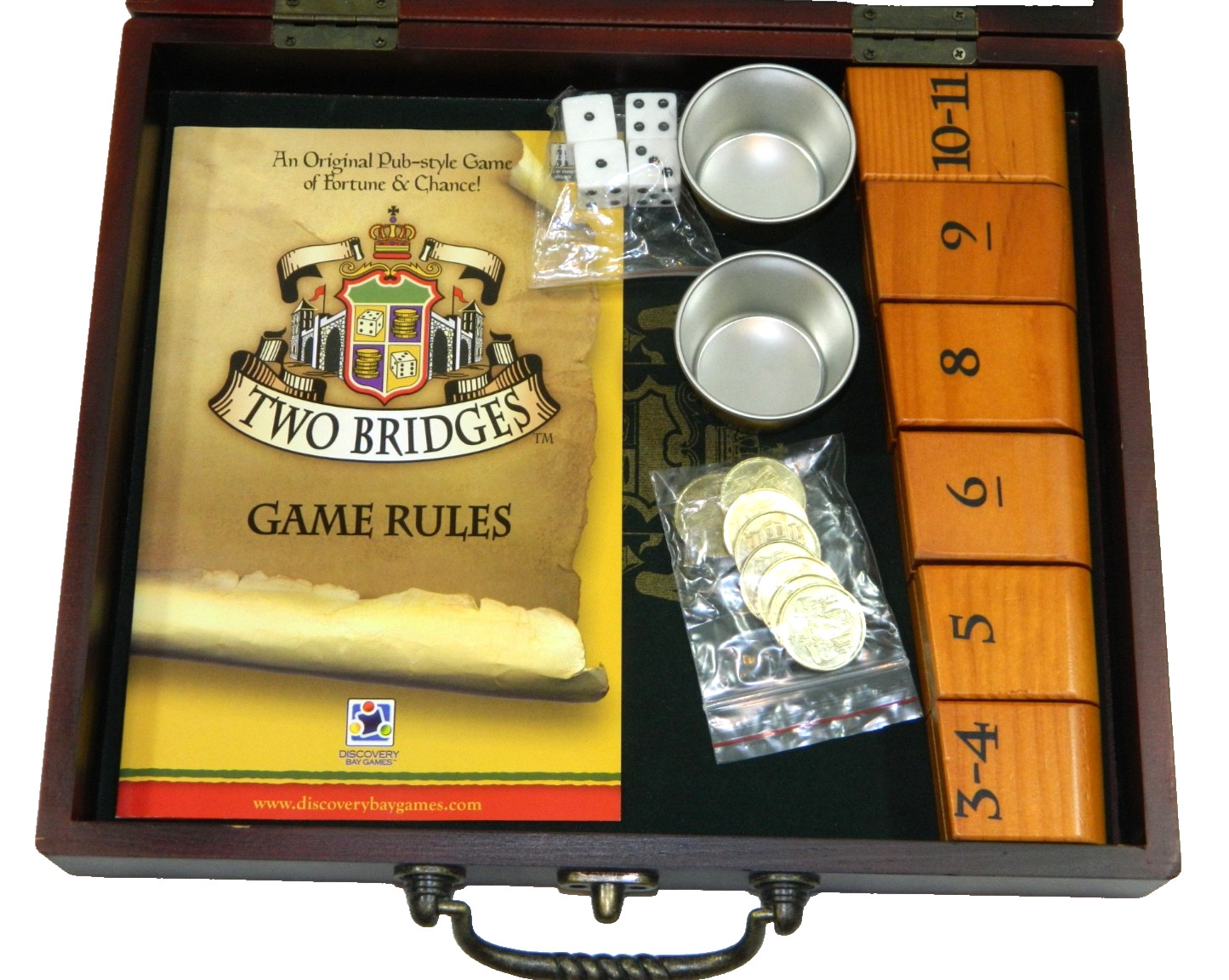 Two Bridges The Original Pub-Style Game of Fortune & Chance Wooden Box version