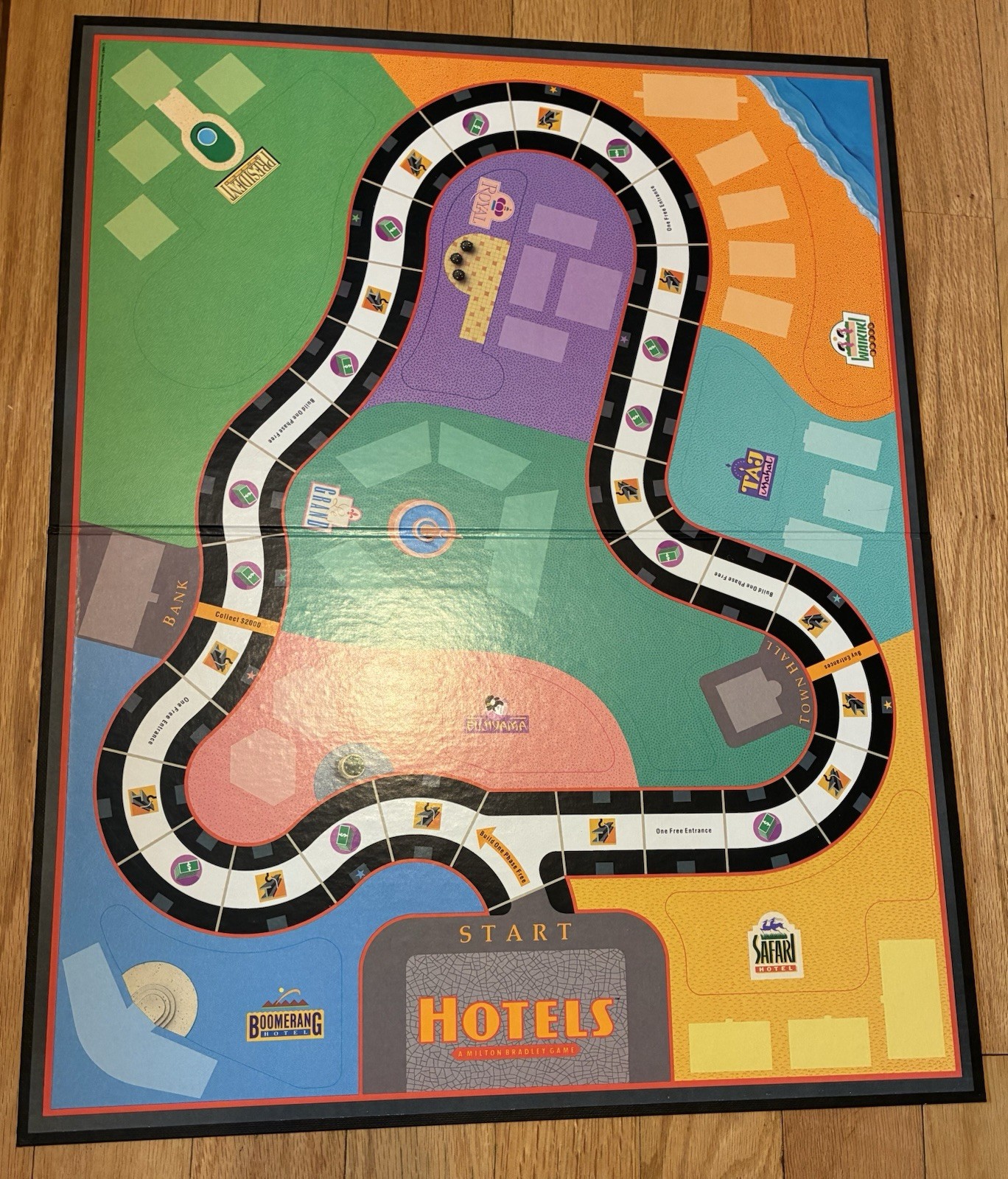 Hotels Board Game By Milton Bradley 1987 Good Pre-owned. 100% Complete