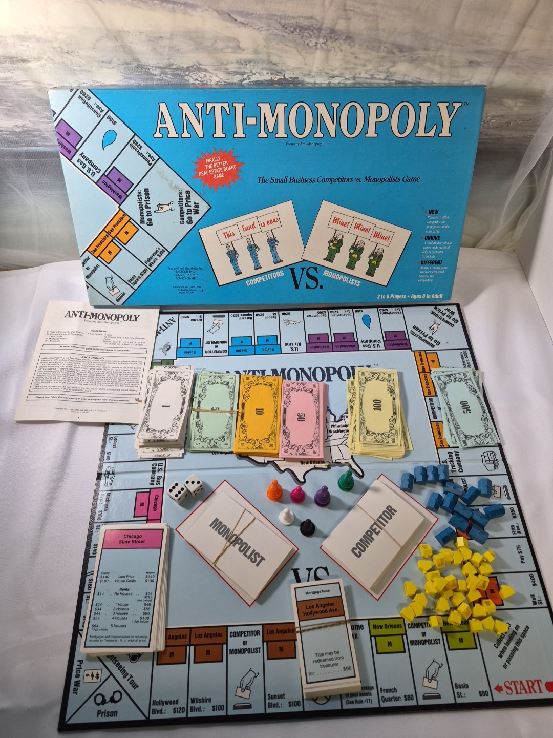 1989 Anti-Monopoly Game by Talicor New Old Stock Sealed Board Competitor Family
