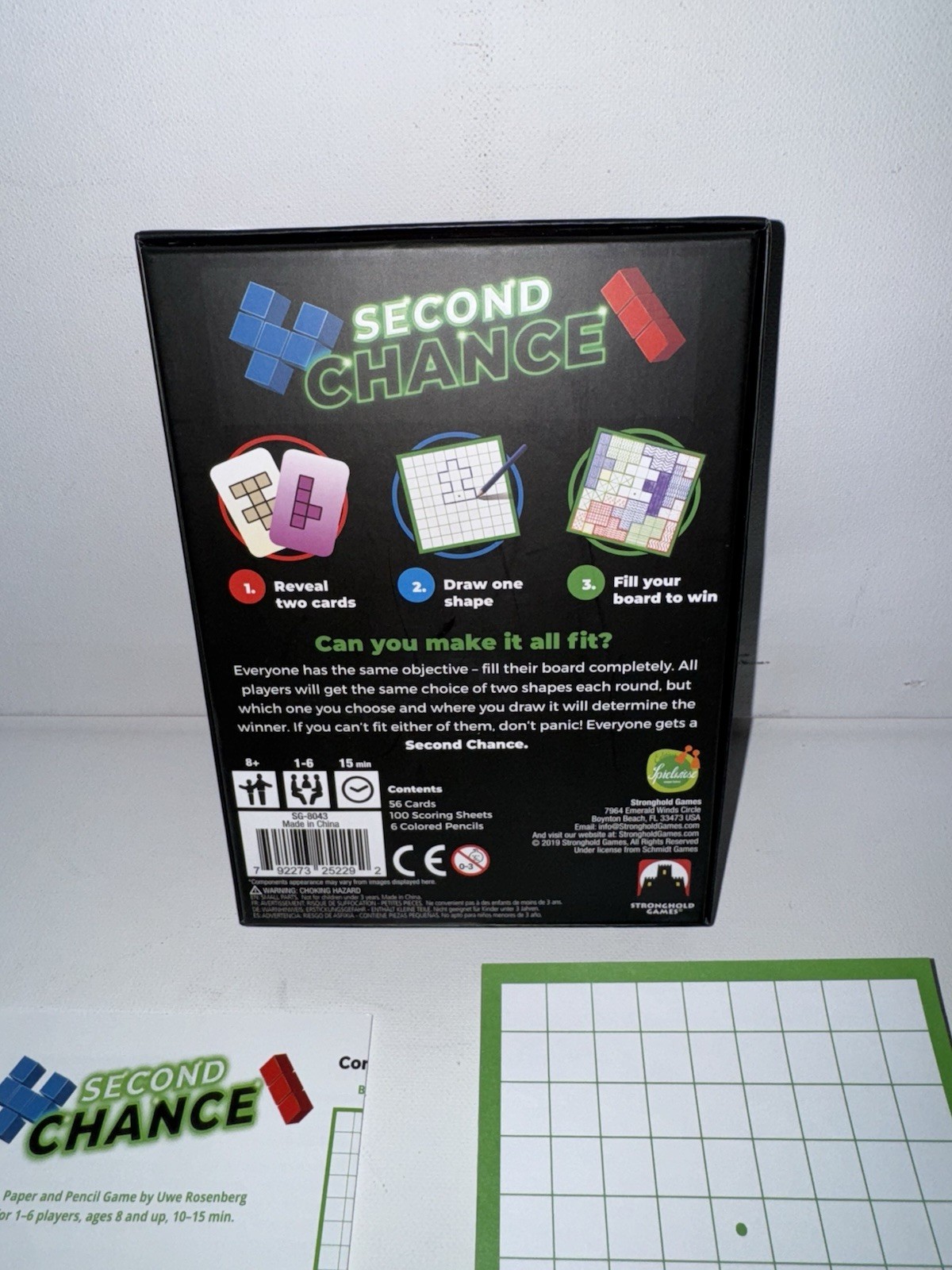 Second Chance (2nd Edition) – Card Game by Stronghold Games, 100% Complete, GC