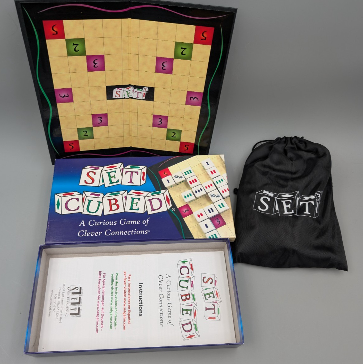 SET Cubed Abstract Strategy Dice Game SET Enterprises 2007 100% Complete