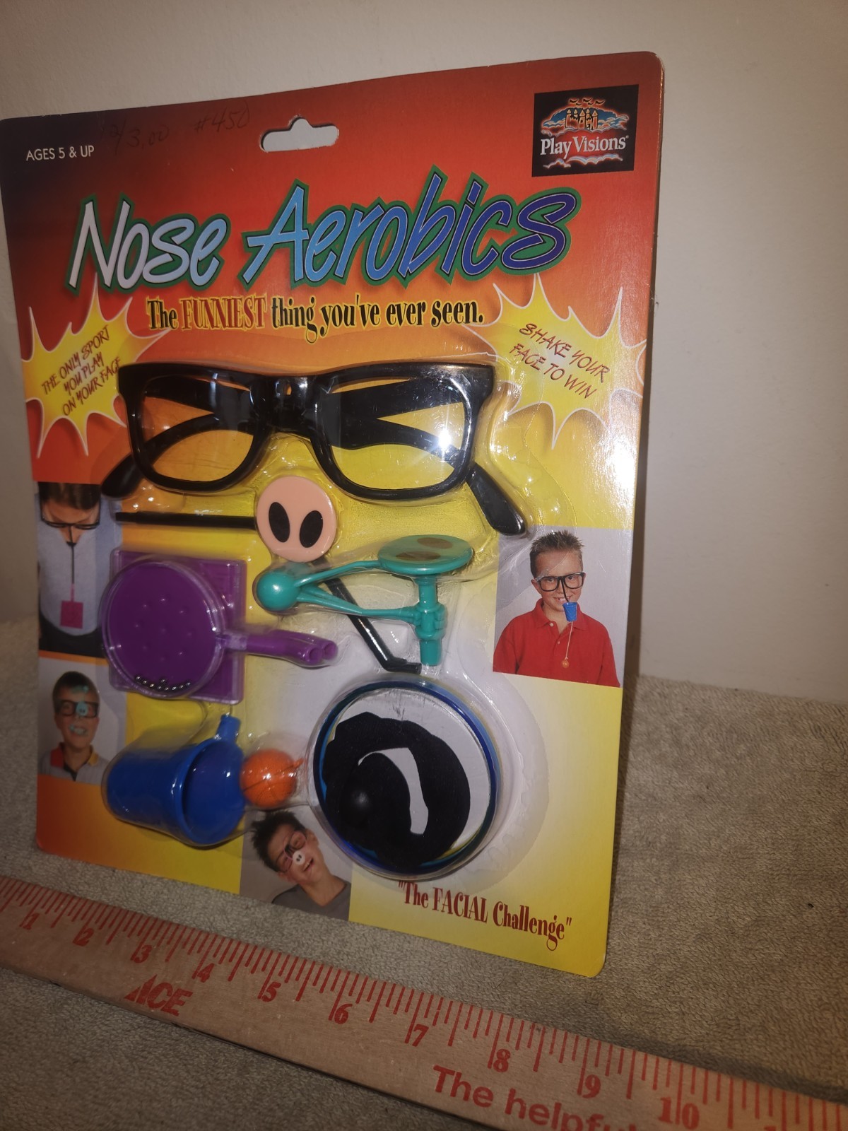 Nose Aerobics Balance Challenge Toy Game Glasses Play Visions Facial Challenge