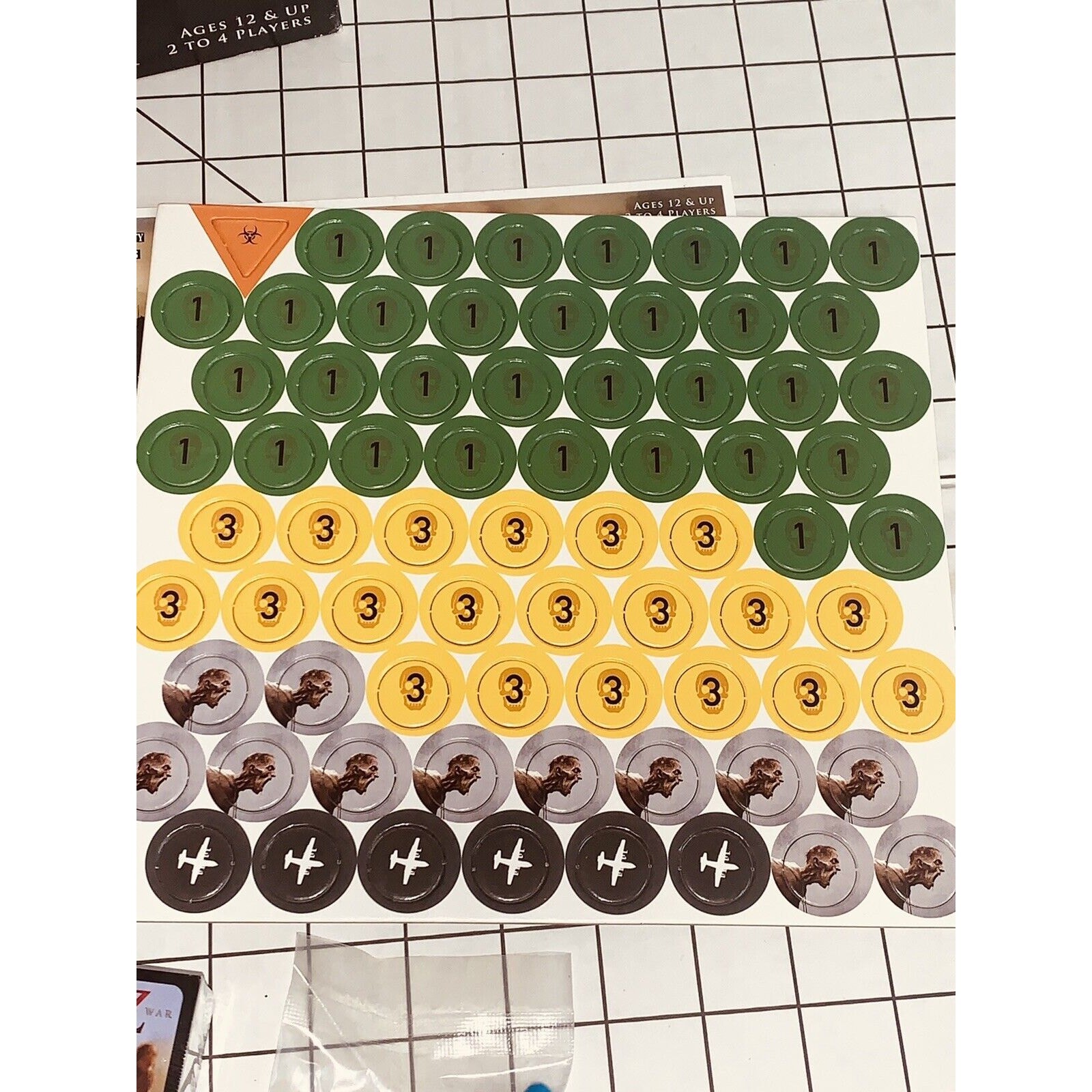 World War Z The Game Zombies University Games Tactical Strategy Board Unused