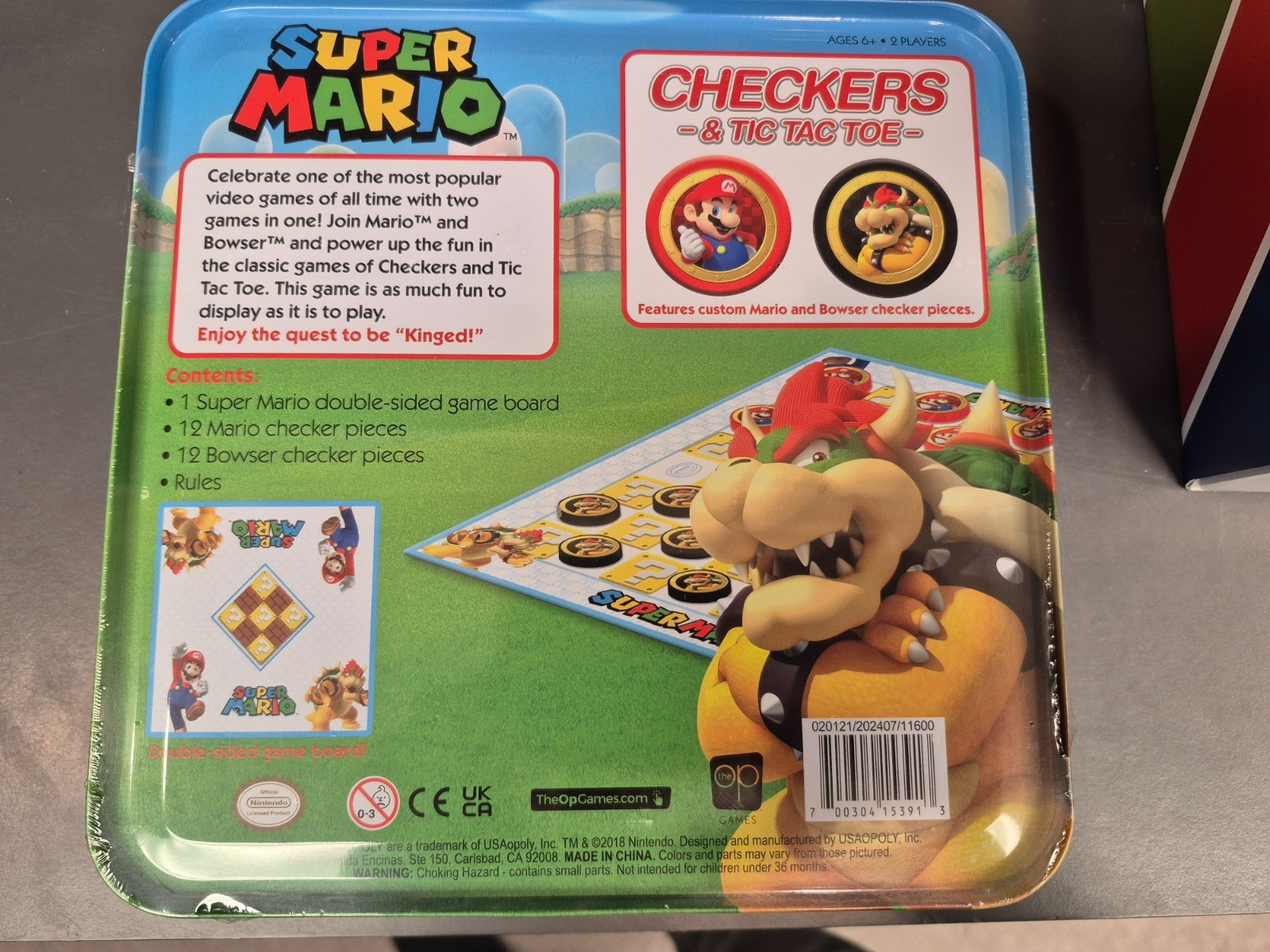 Super Mario Checkers & Tic-Tac-Toe New Sealed