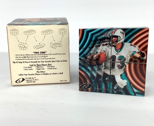 NFL Miami Dolphins New York Jets Checker Board Game + Dan Marino Pro Cube