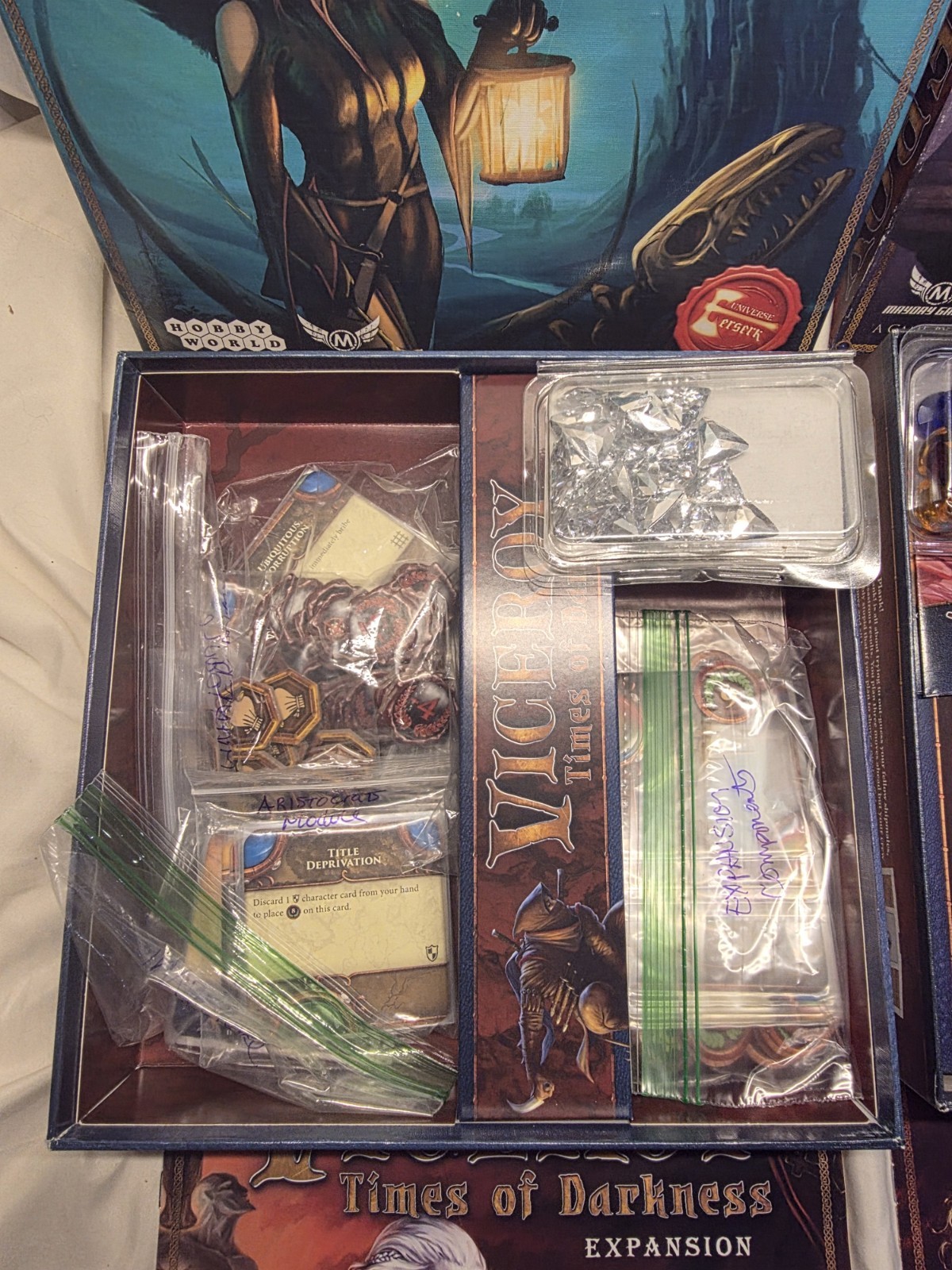 Viceroy Times of Darkness Expansion VG Cond, Strategy Board Game Complete w/gems