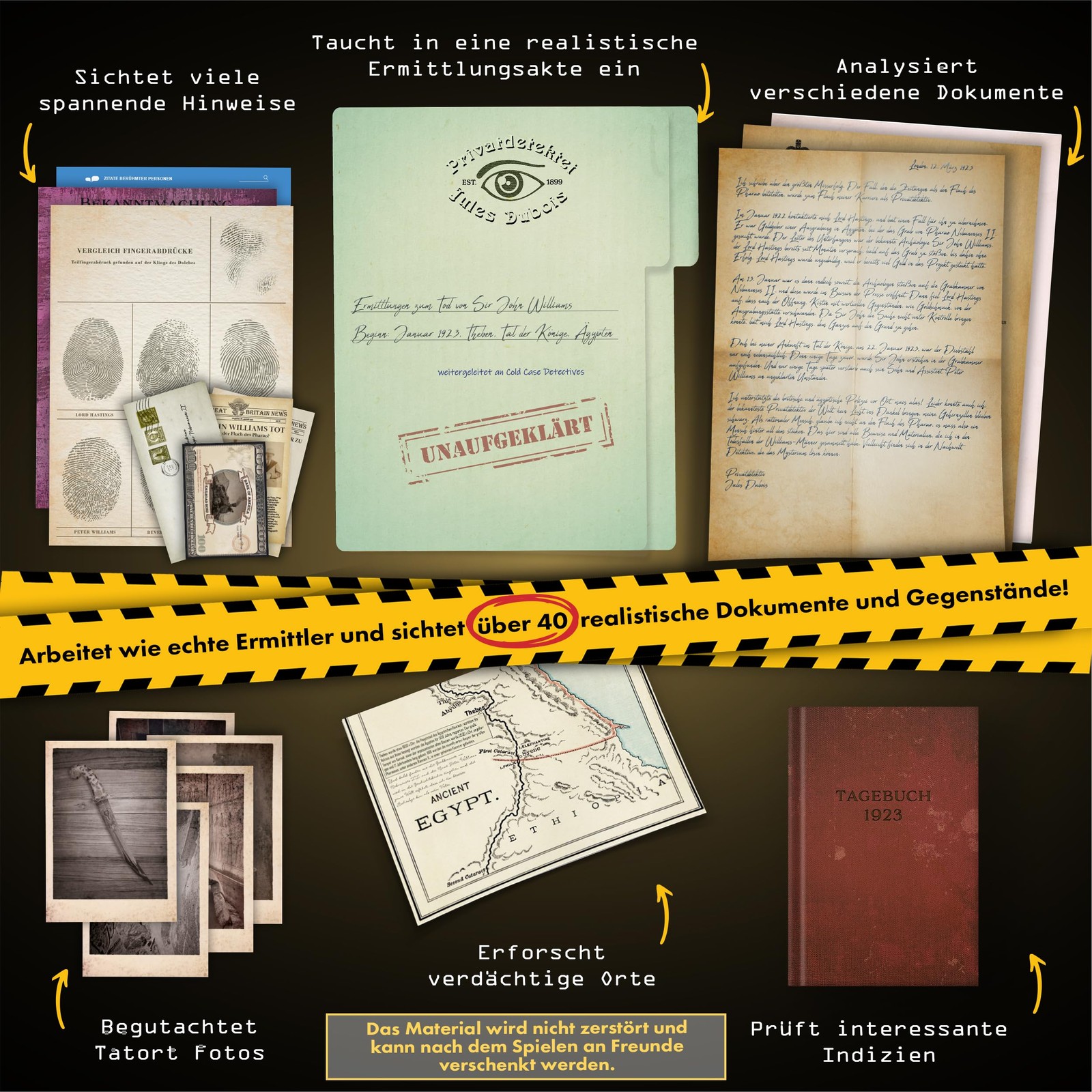 Cold Case Detectives ONE Escape Room Game for Home Curse of the Pharaoh 192…