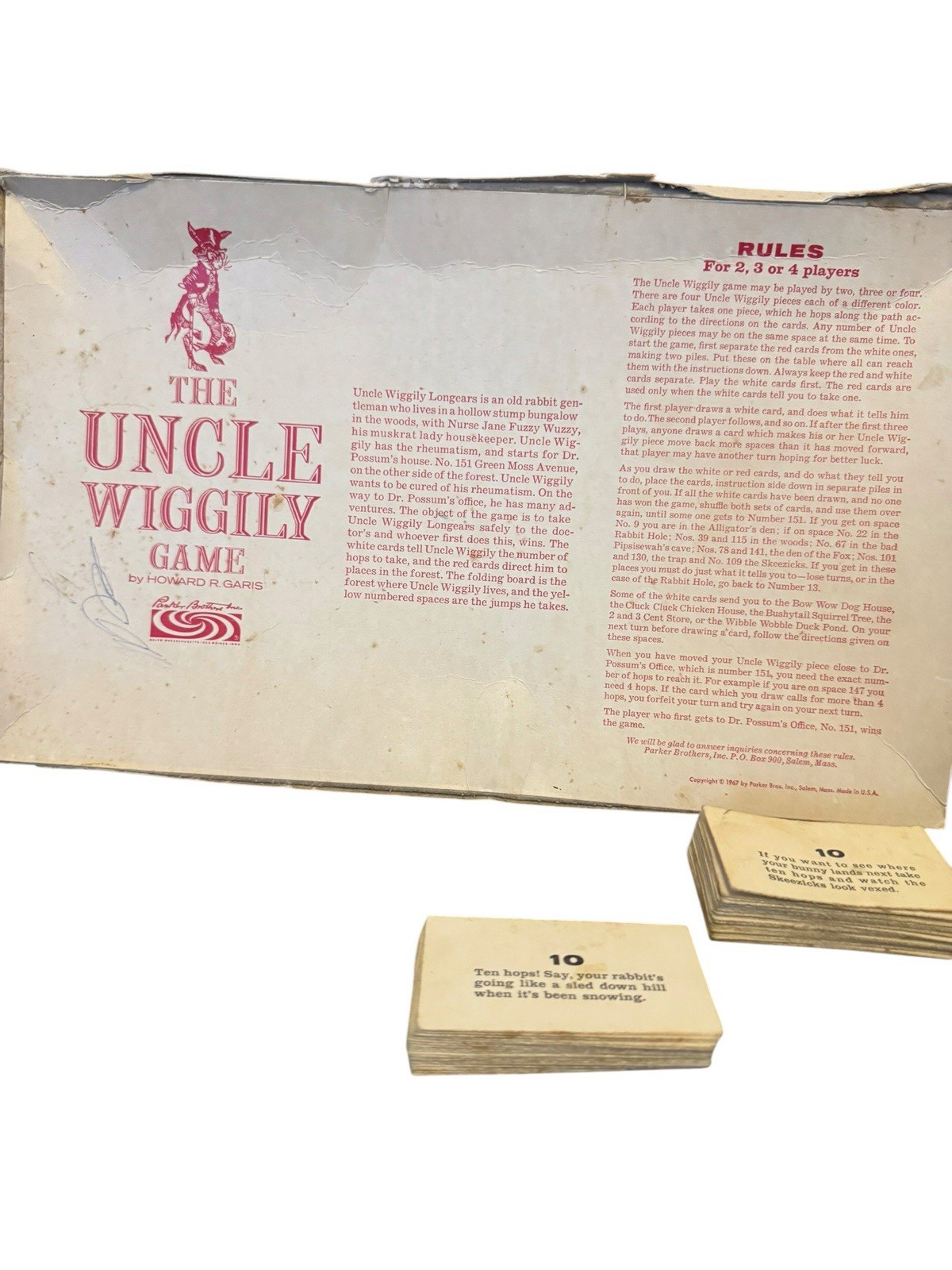 Parker Brothers 1967 Uncle Wiggly Board Game Vintage.