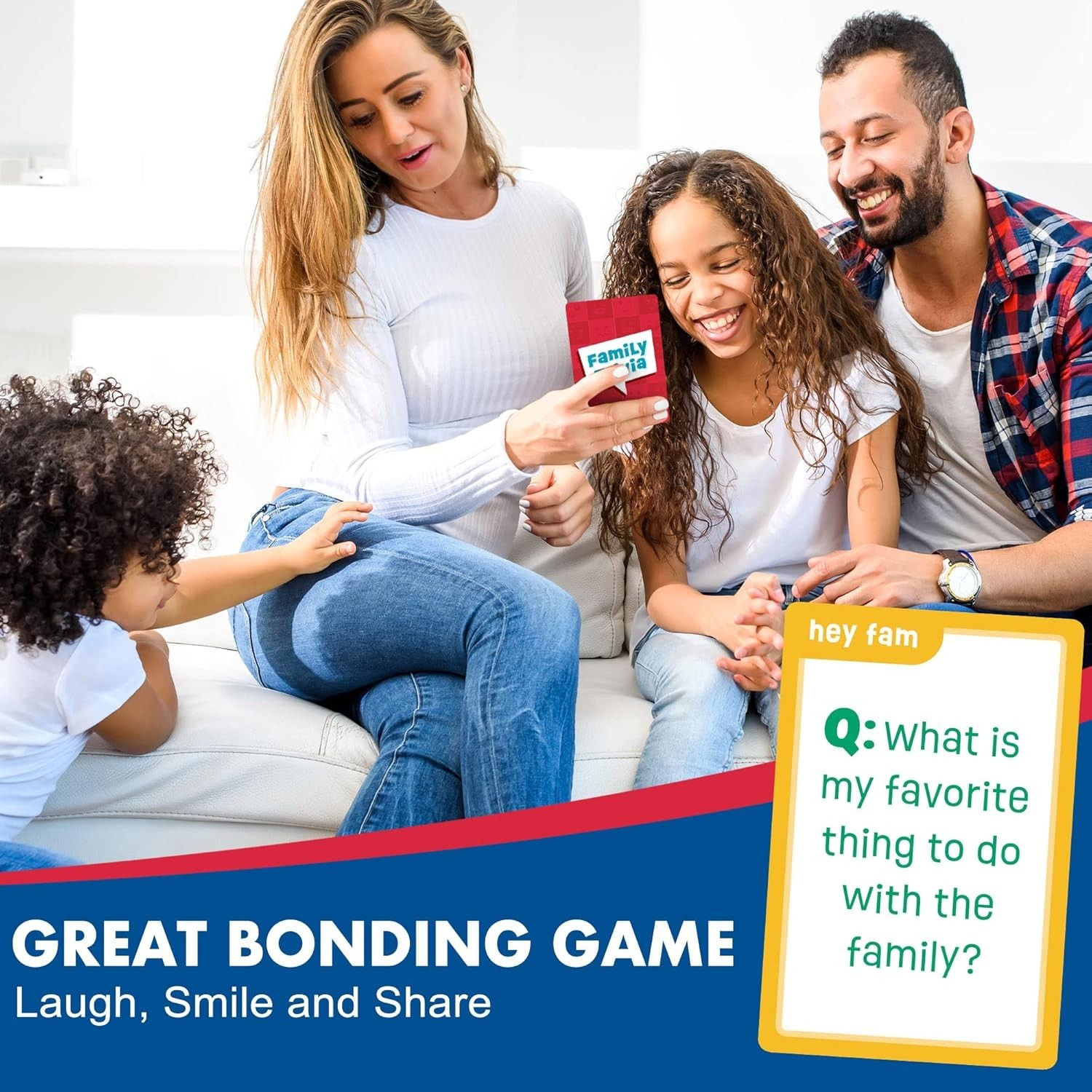 Family Trivia Game, 60 Fun Trivia Cards, Ages 4 and Up