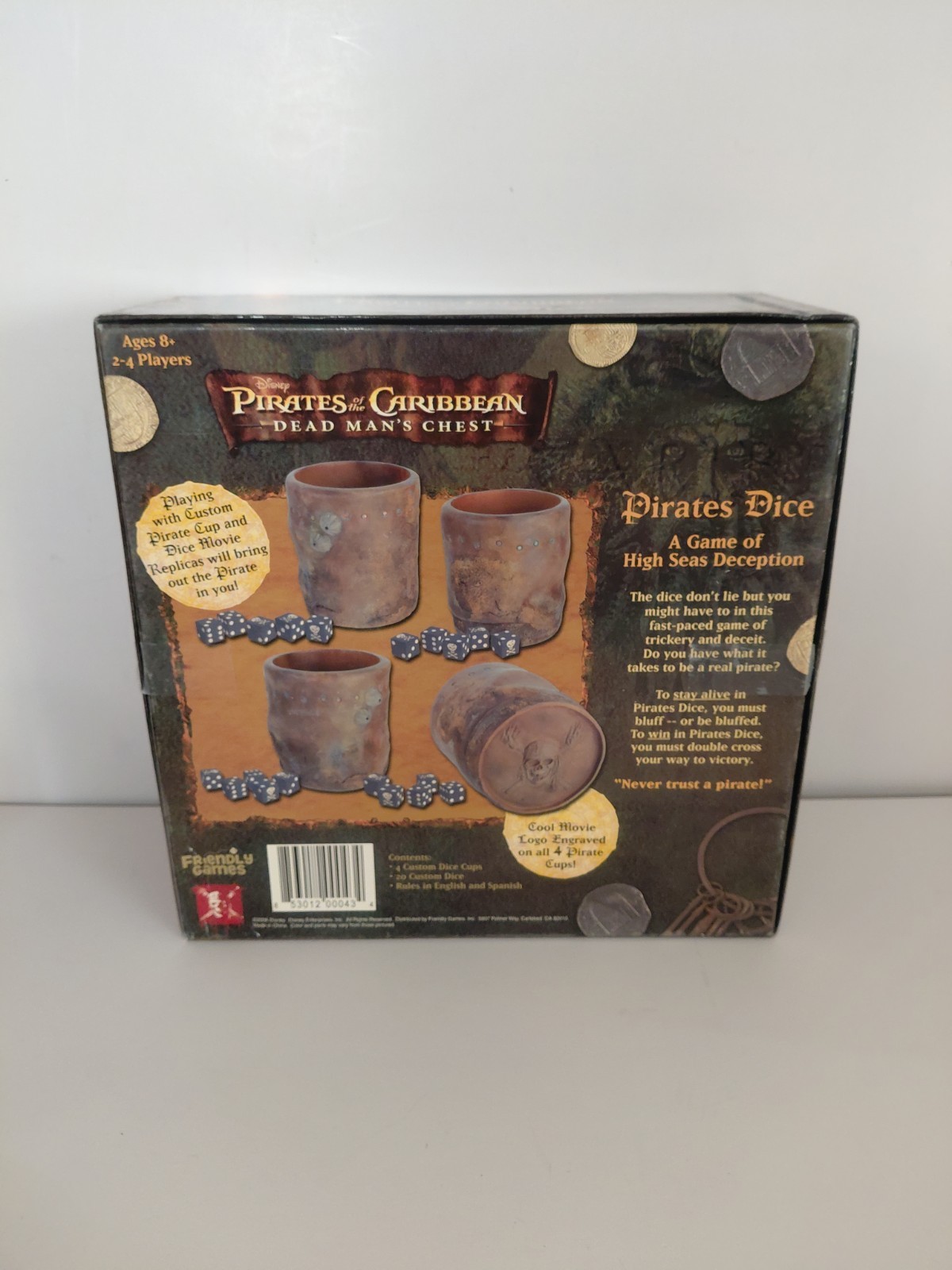 Dead Man’s Chest PIRATES DICE Game 100% COMPLETE Disney Pirates Of The Caribbean