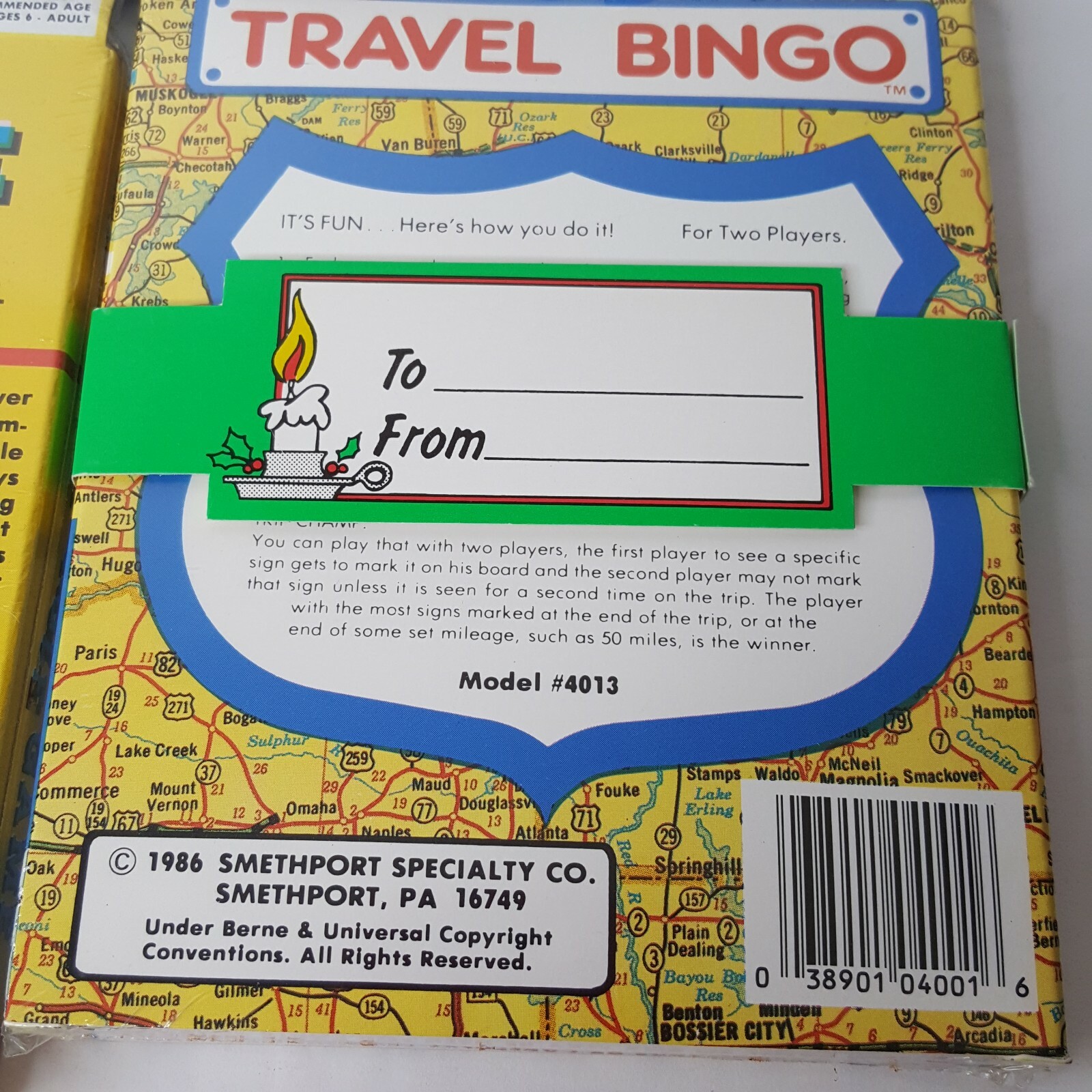 Travel Auto Bingo Triangle Toss Tac Toe VTG Handheld Roadtrip Games NOS Sealed