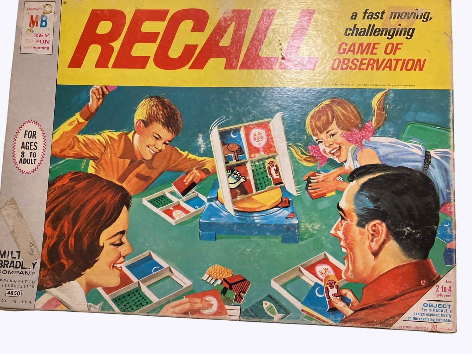 Vintage 1968 Milton Bradley Recall Game Of Observation Vintage 1968