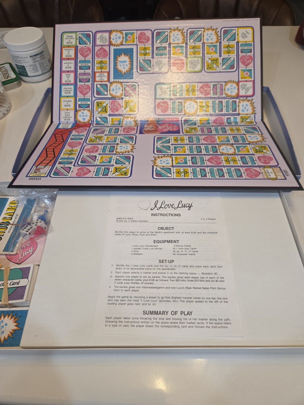 VINTAGE The I Love Lucy Board Game COMPLETE Talicor 1997 TV Show Lucille Ball