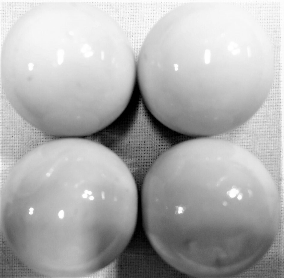 1″ INCH 25mm 2 LBS POUND Opaque WHITE Solid Glass Marbles Free Shipping Priority