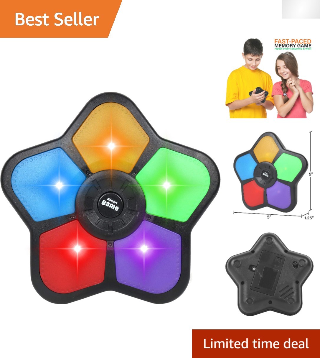 Compact Electronic Memory Game for Kids – Fun, Interactive, and Educational!