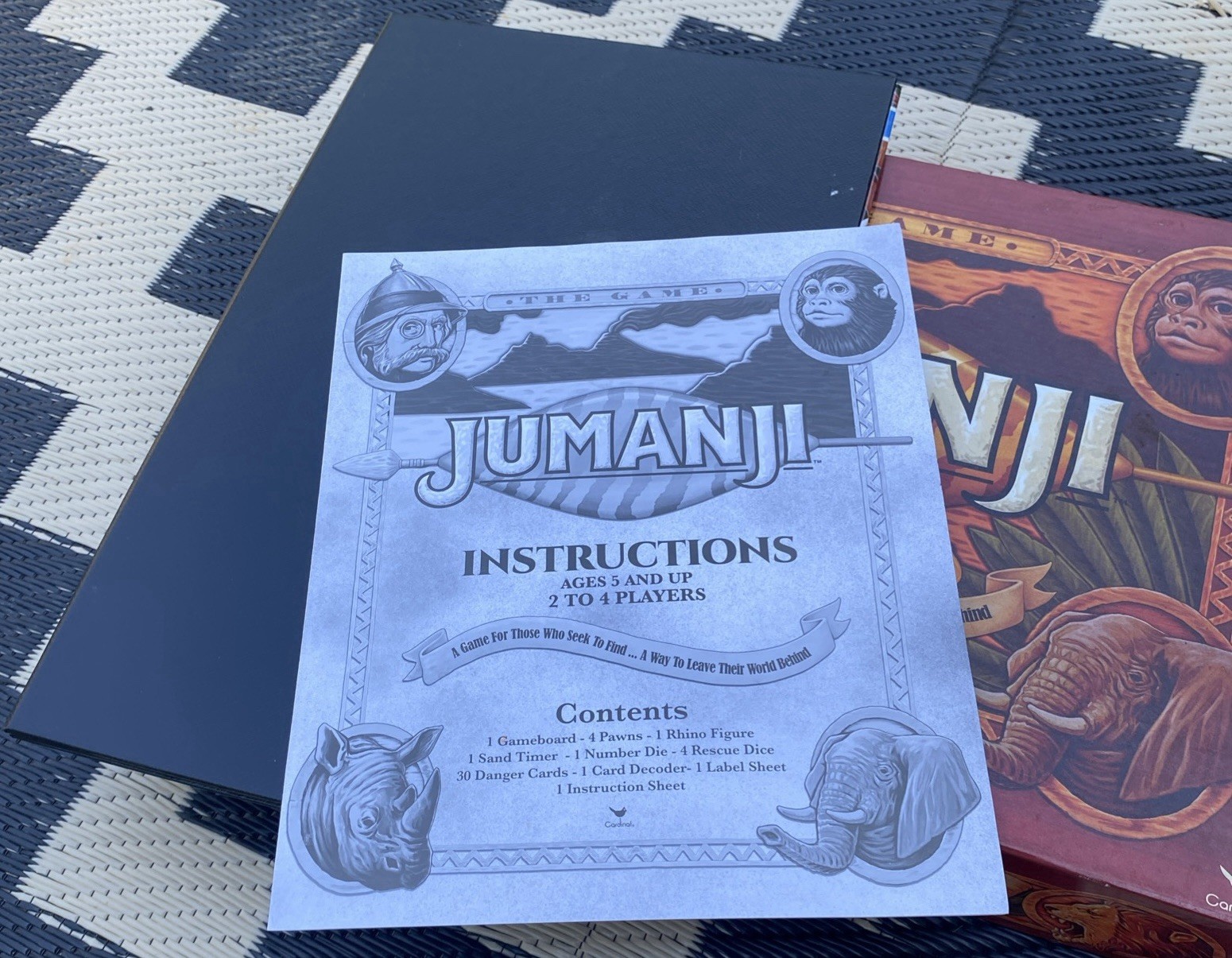 Jumanji The Game Classic Scary Jungle Adventure Family Board Game Complete EUC