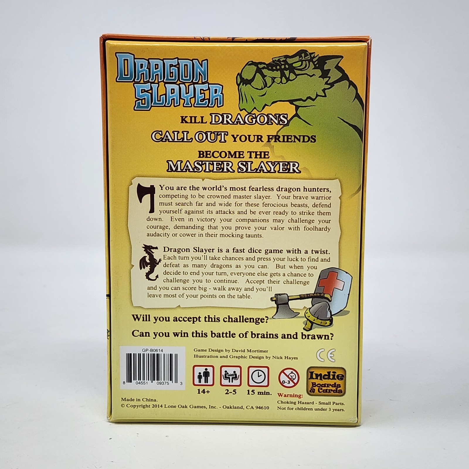 Dragon Slayer The Dice Game with a Twist Indie Boards & Cards 2014 Open Box NEW