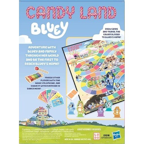 Hasbro Candy Land Bluey Edition Board Game Kids Unisex OS Multicolor Classic