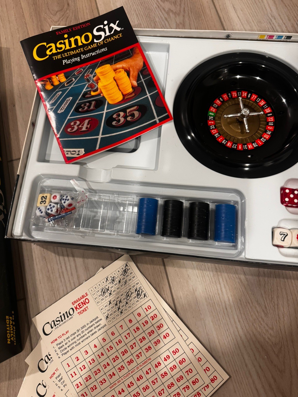 Vintage 1989 Casino Six The Ultimate Game Of Chance Fast Action Family Edition