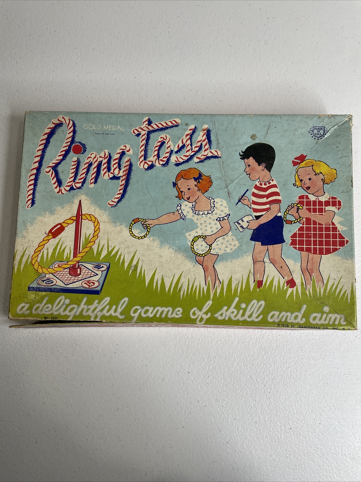 RING TOSS A Transogram Gold Medal Game RARE VINTAGE 1938