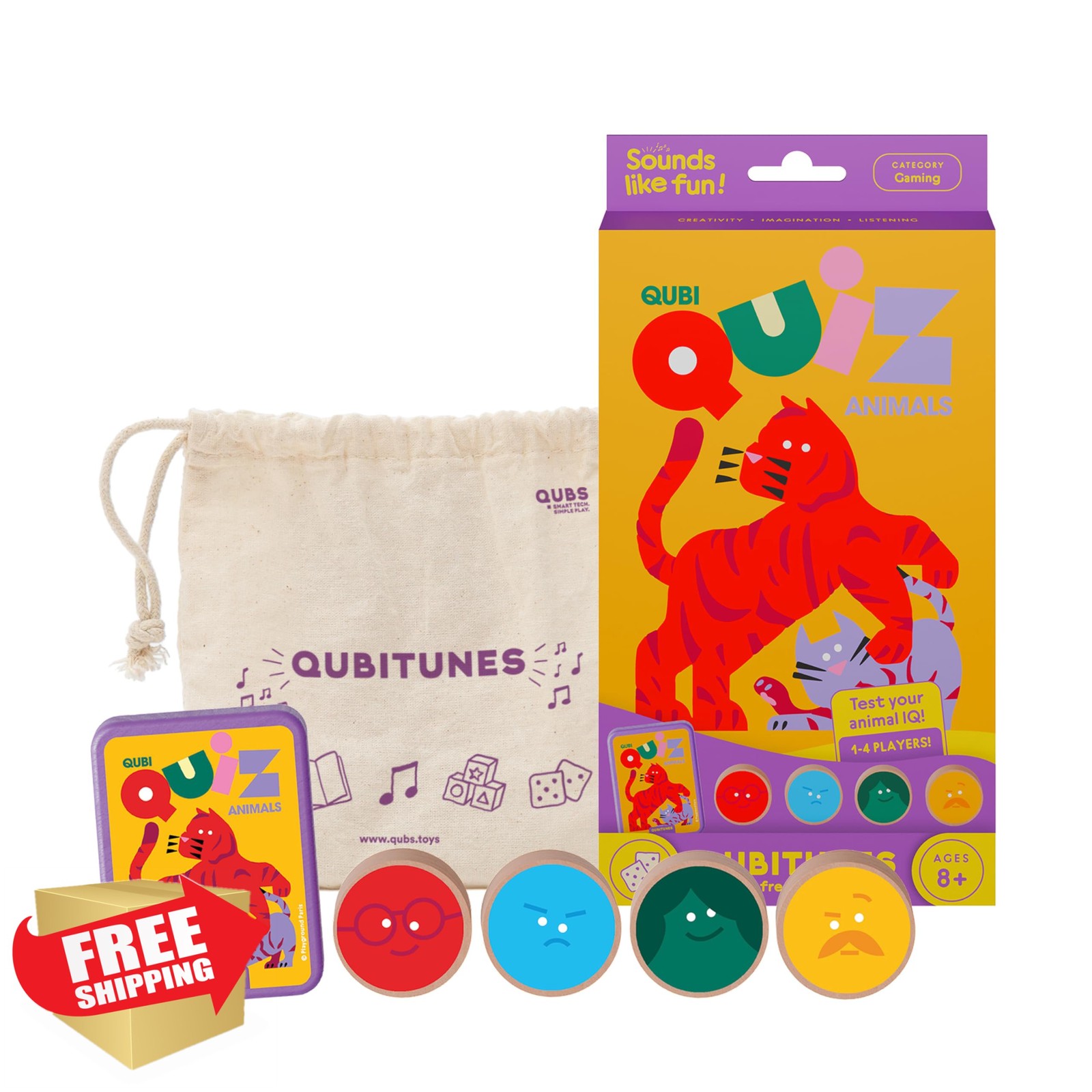 QUBITUNES Interactive Animal Quiz Game for Console | Multiplayer Trivia with …