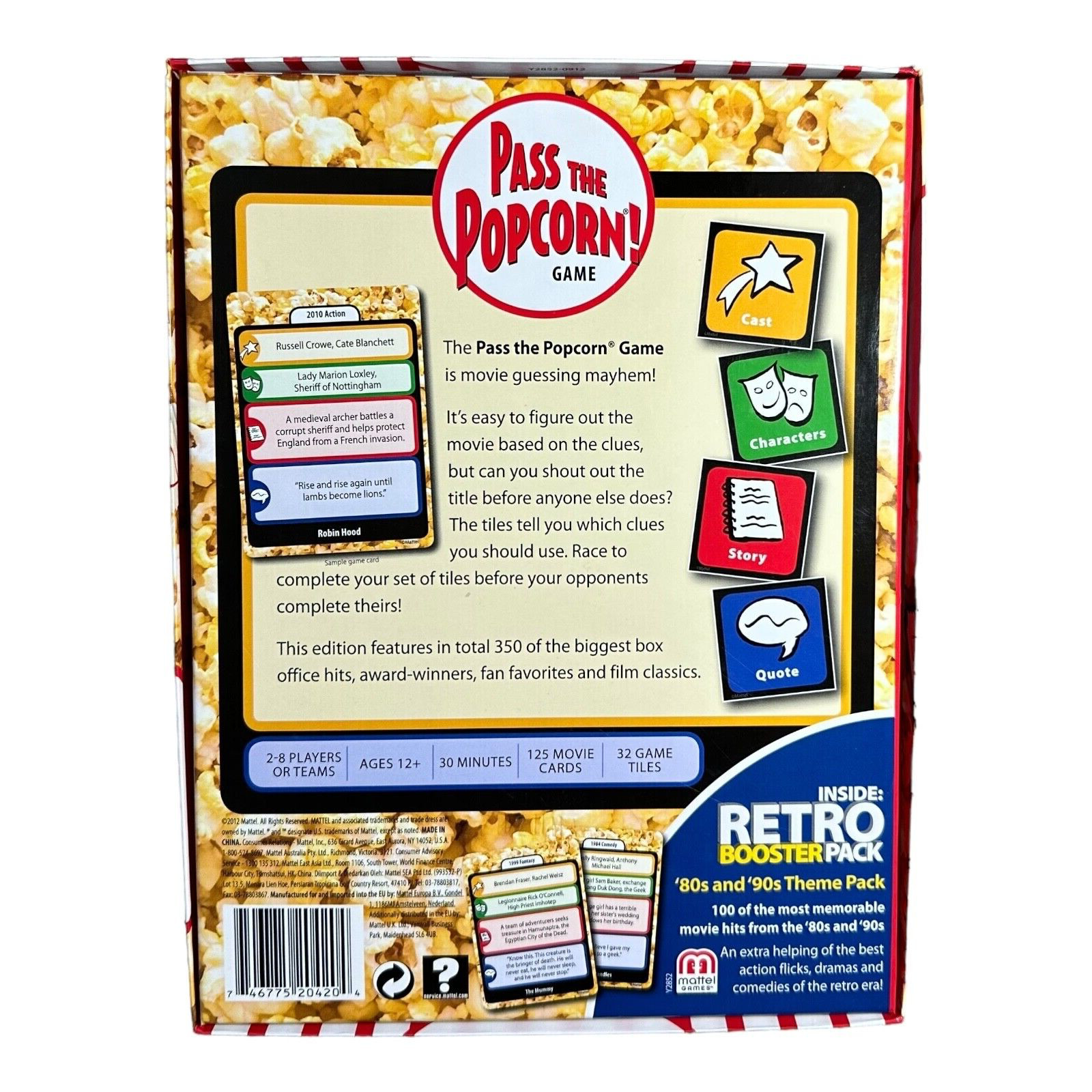 Mattel Games Pass The Popcorn! Trivia Card Game