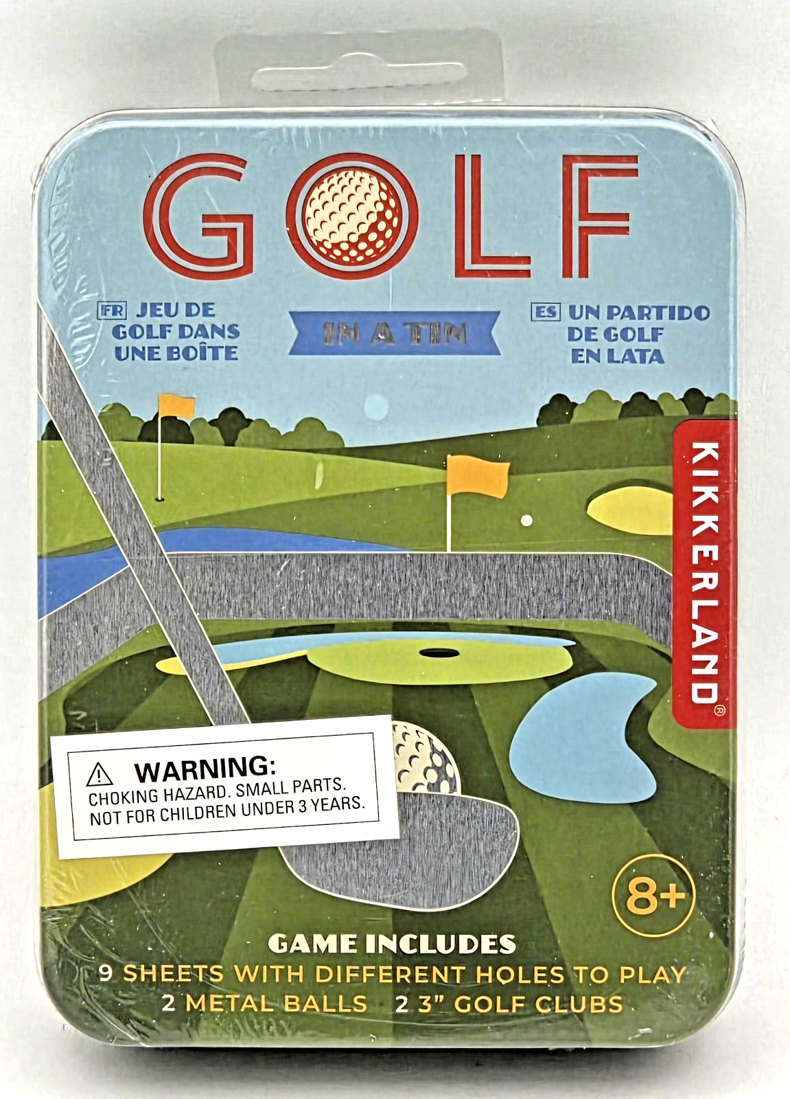 Kikkerland Golf In A Tin Desktop Mini Game Set NEW SEALED Travel Size ⚡FREE SHIP