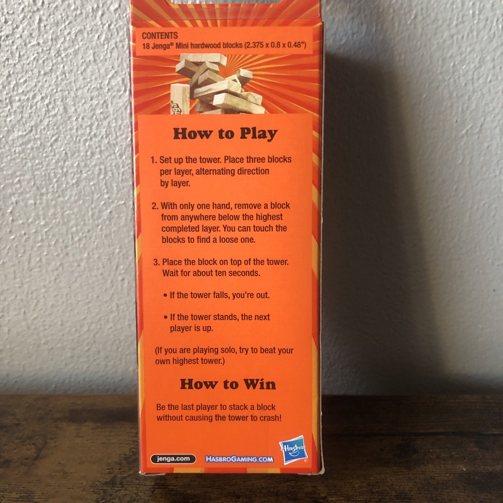 NEW! Hasbro Gaming Jenga Mini Game, Ages 6 And Up, For 1 Or More Players