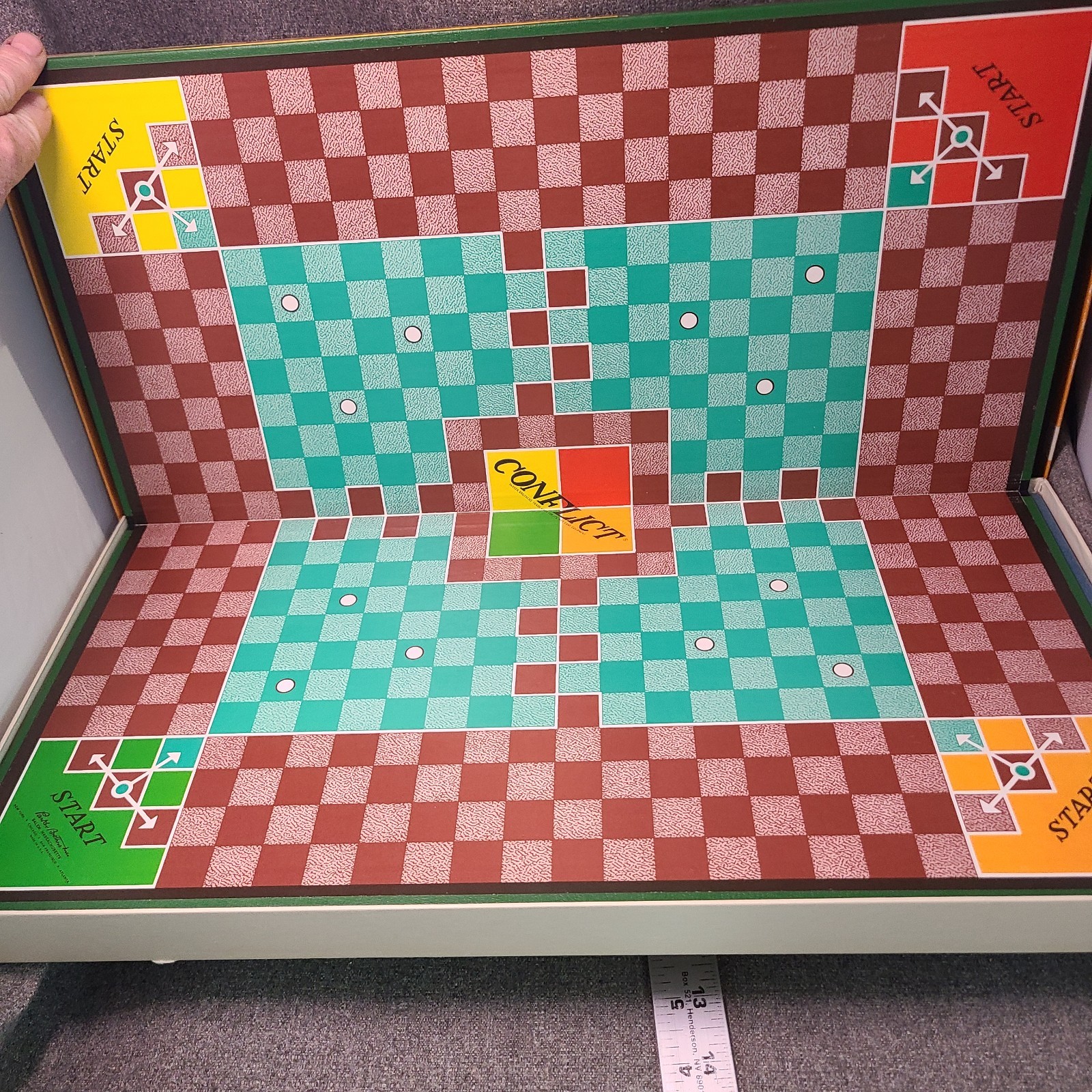 1940 Parker Brothers Conflict Land-Sea-Air War Board Game Metal Pieces Complete!